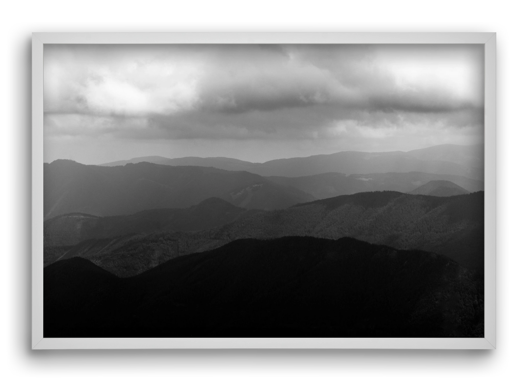 over layers, 60x40 cm (60x40 cm), Fehér keret