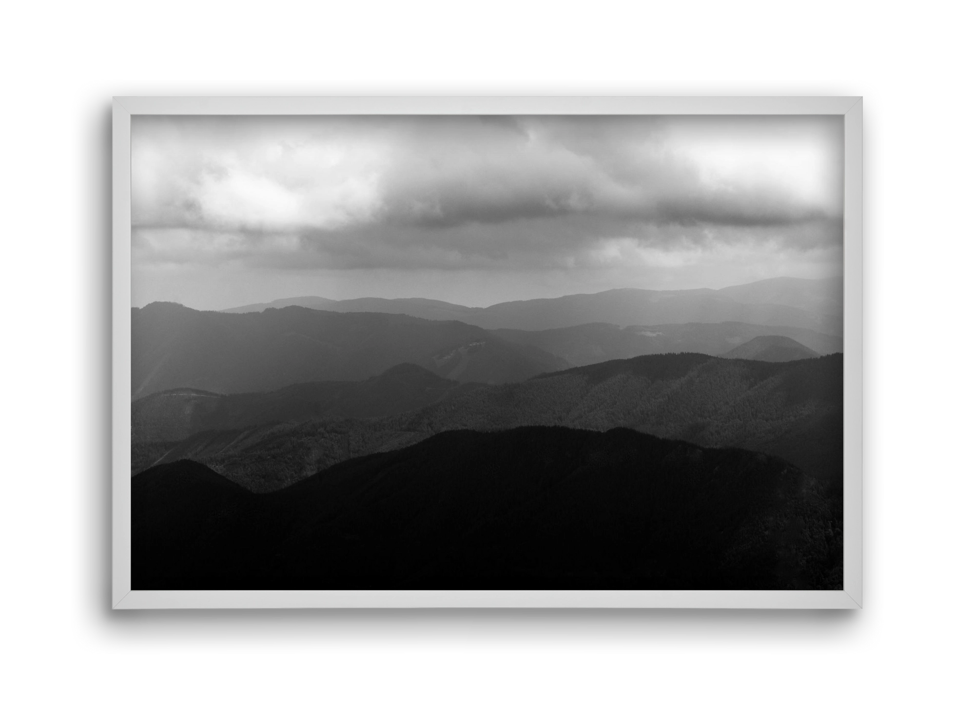 over layers, 45x30 cm (45x30 cm), Fehér keret