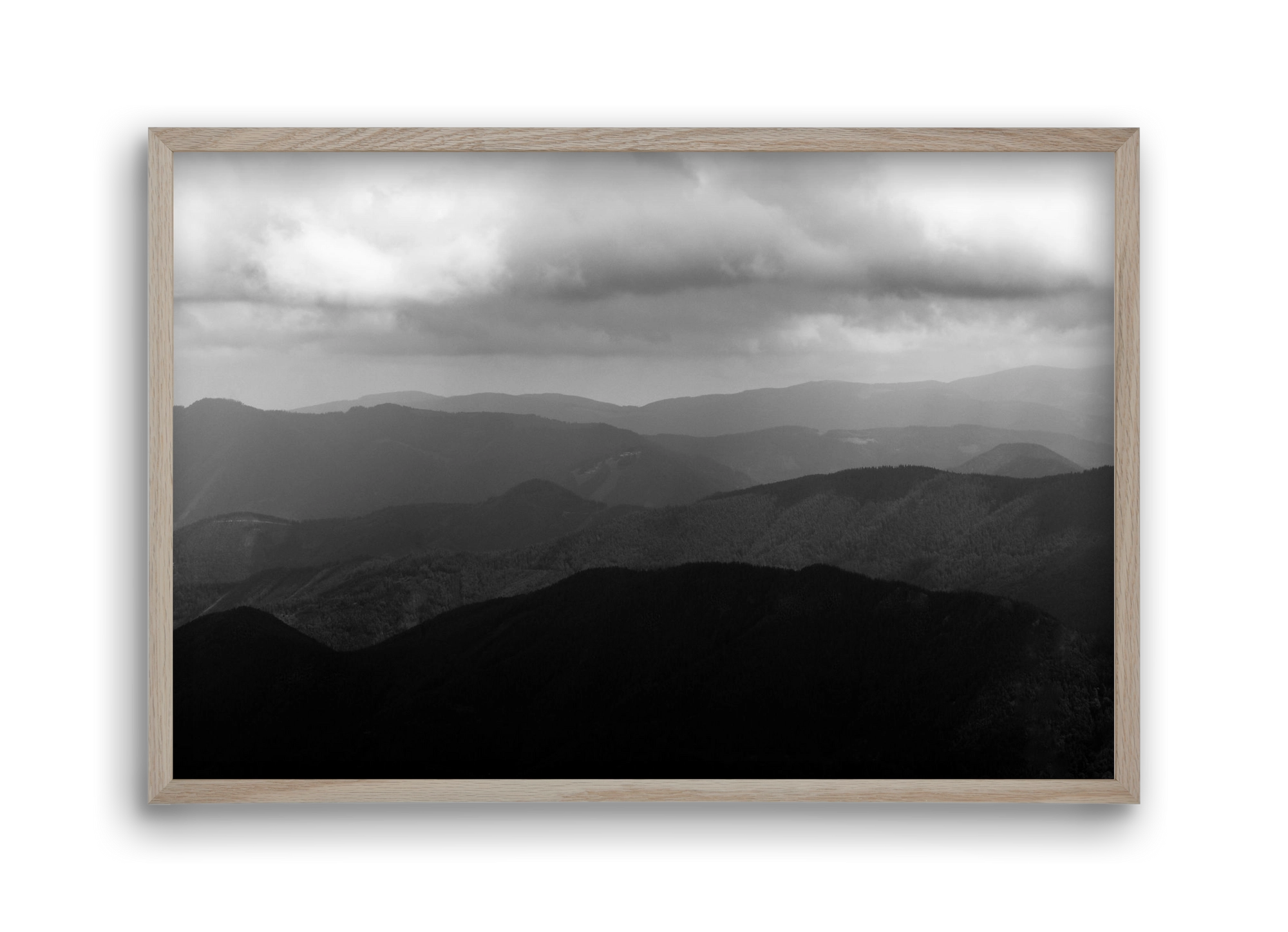 over layers, 45x30 cm (45x30 cm), Tölgy keret