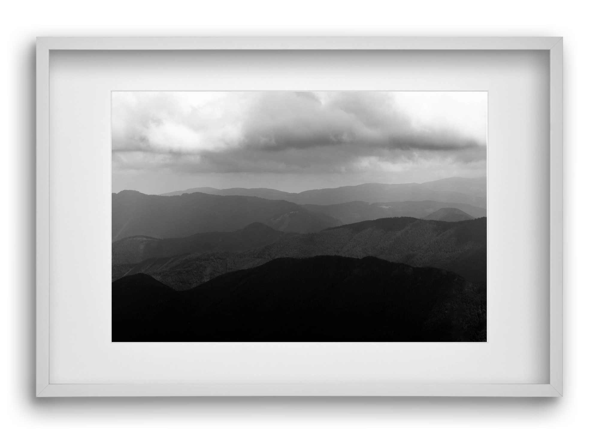 over layers, 60x40 cm (45x30 cm), Fehér keret, paszpartuval