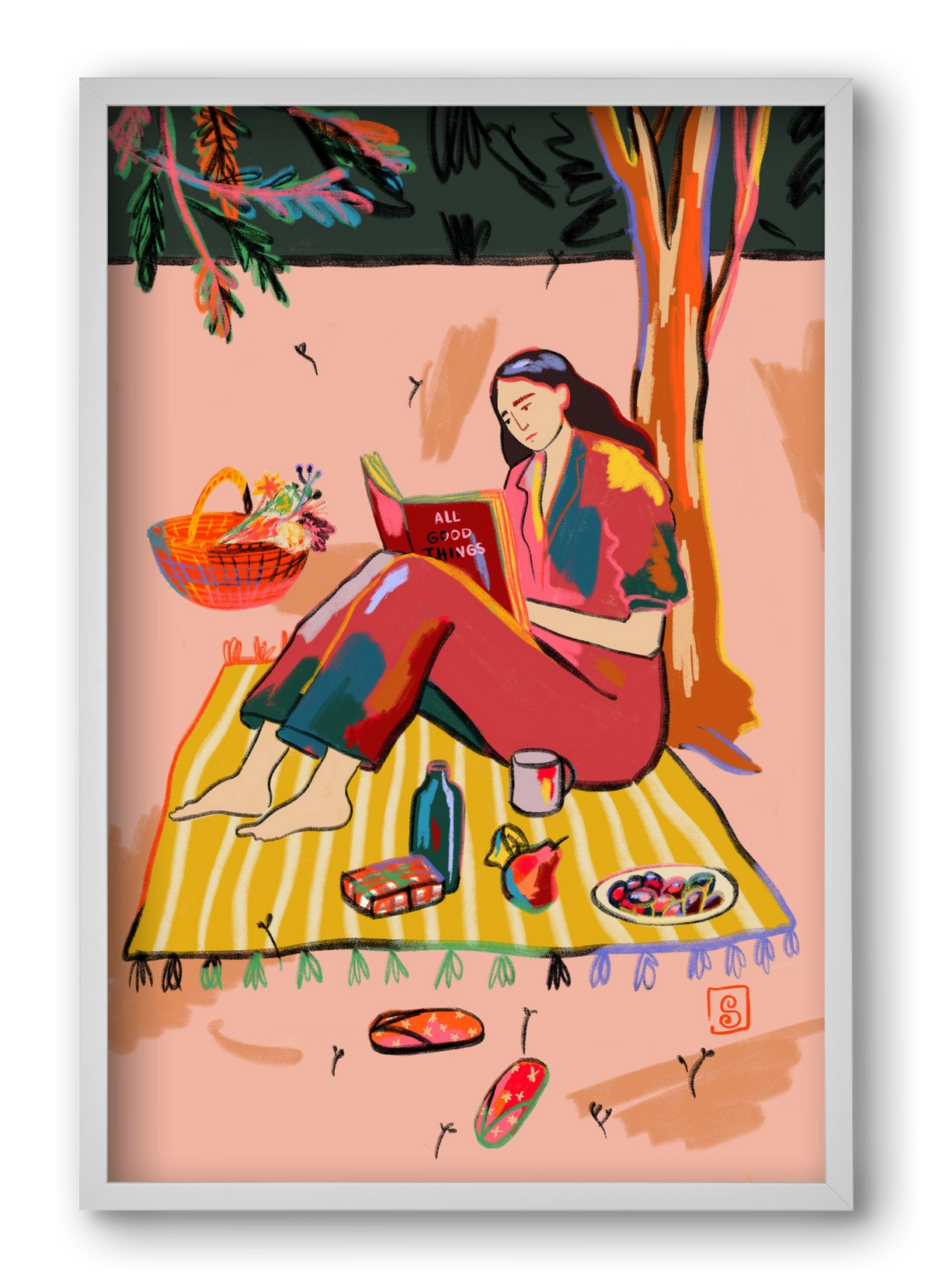 AUTUMN PICNIC, 40x60 cm (40x60 cm), Fehér keret