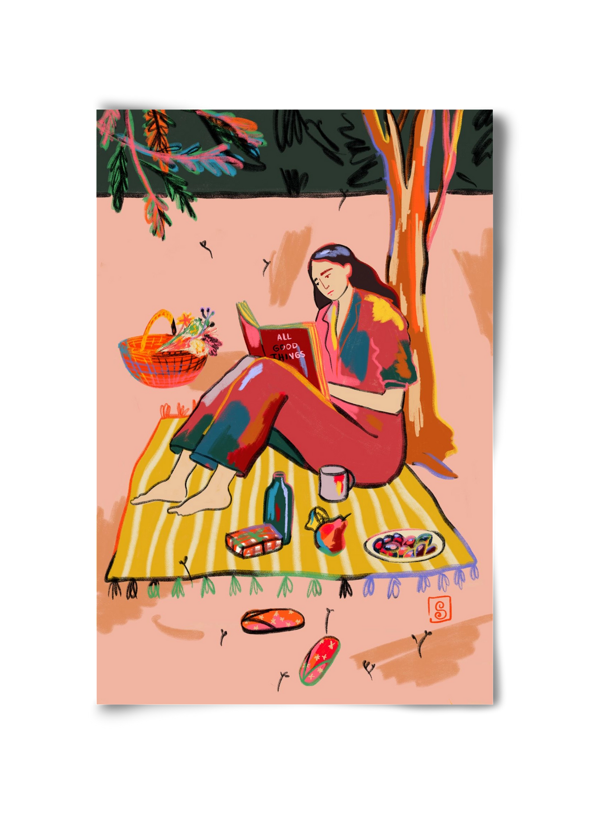 AUTUMN PICNIC, 30x45 cm, Keret nélkül