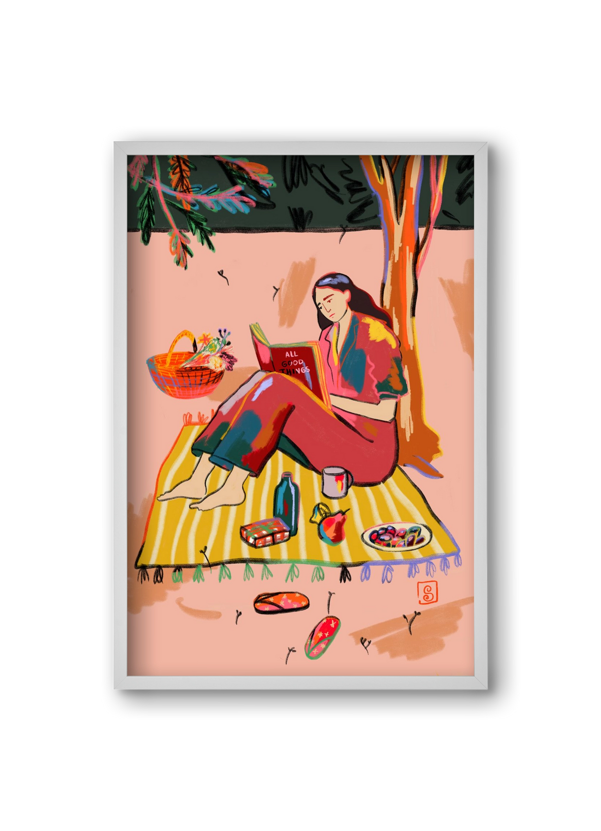 AUTUMN PICNIC, 20x30 cm (20x30 cm), Fehér keret