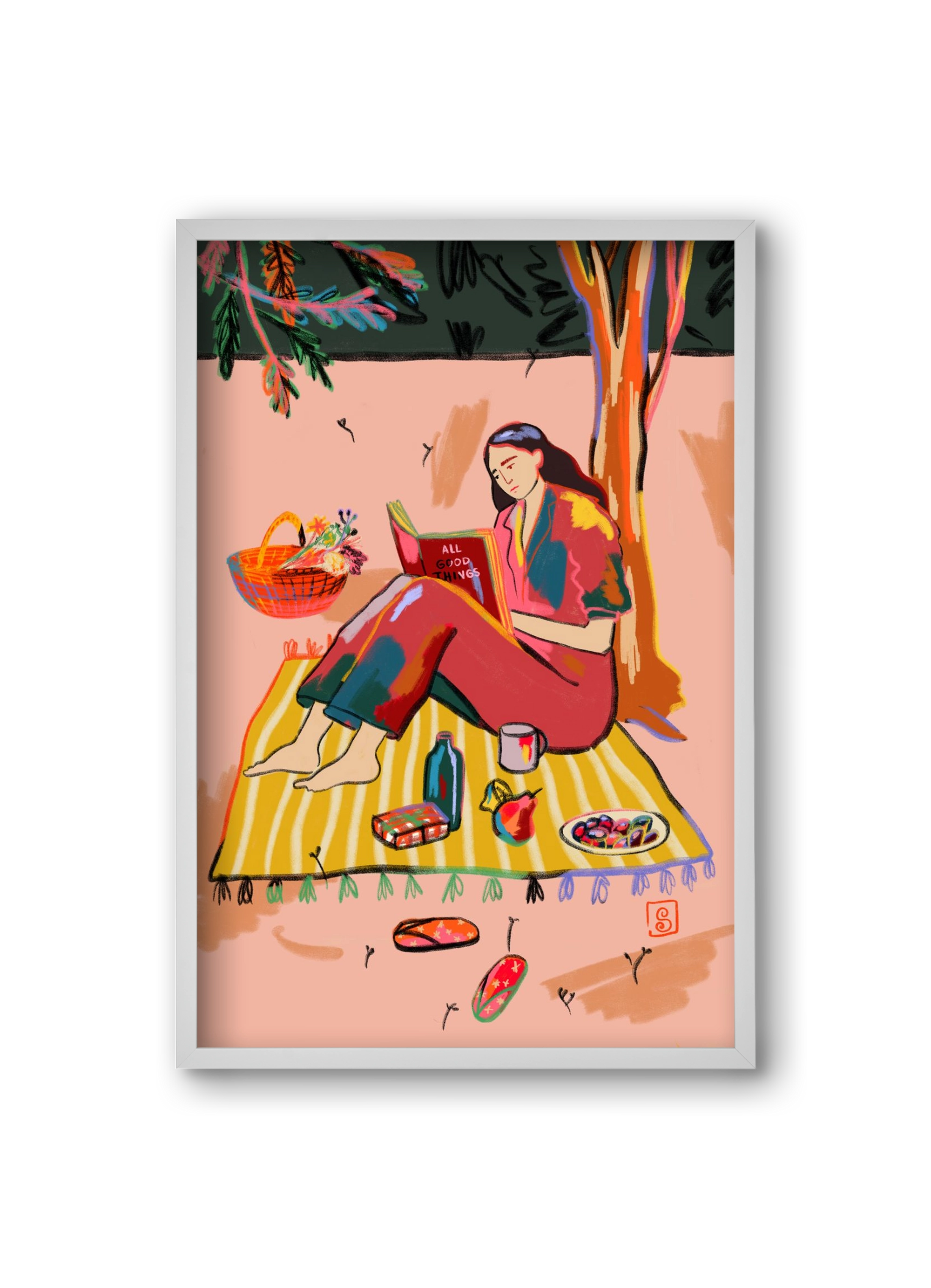 AUTUMN PICNIC, 20x30 cm (20x30 cm), Fehér keret