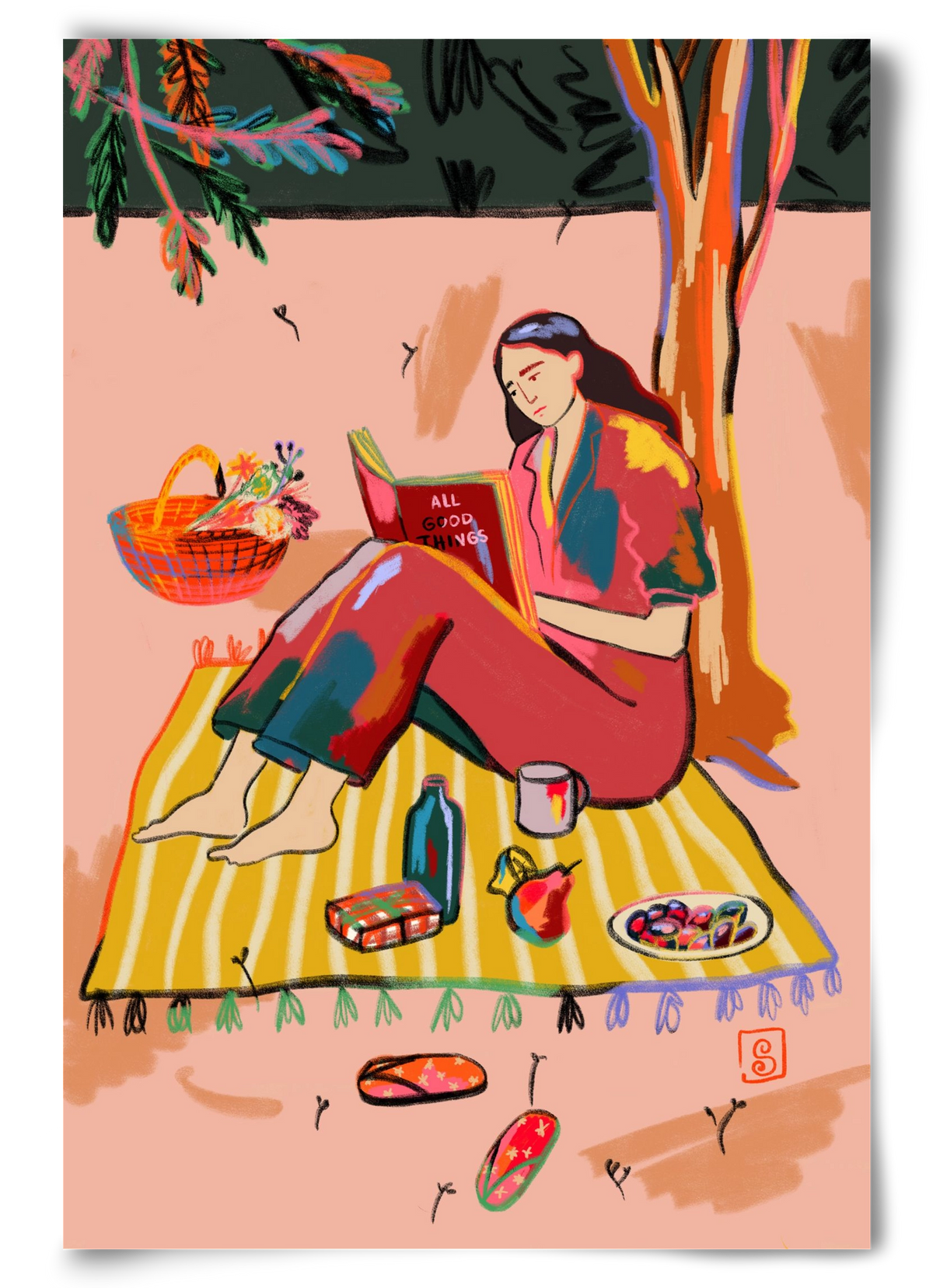 AUTUMN PICNIC, 60x90 cm, Keret nélkül