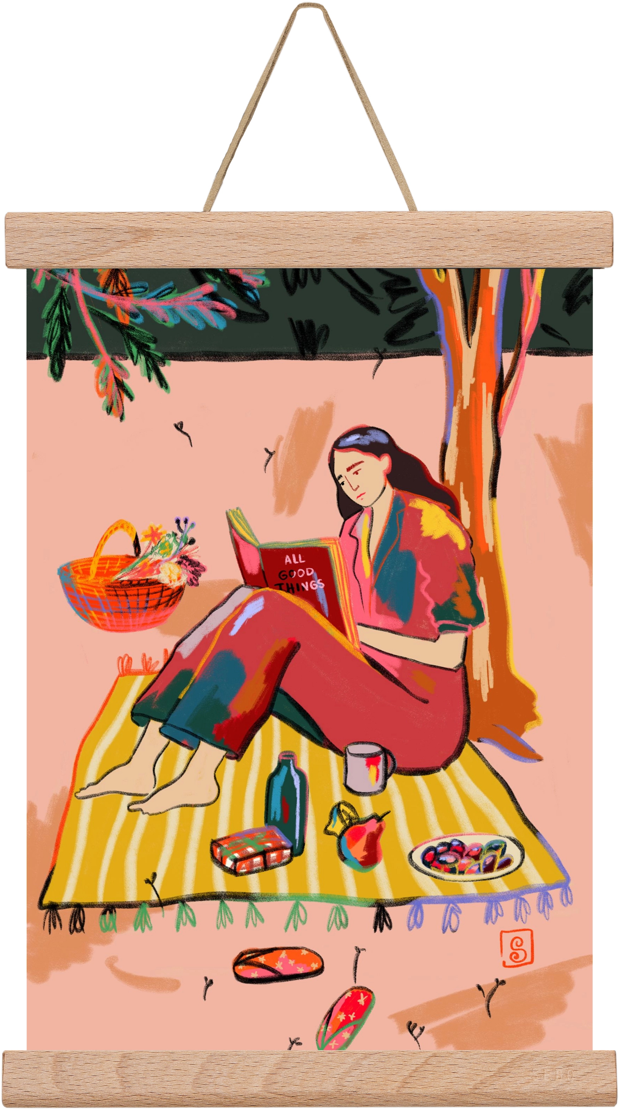 AUTUMN PICNIC, 20x30 cm (20x30 cm), Tölgy akasztó