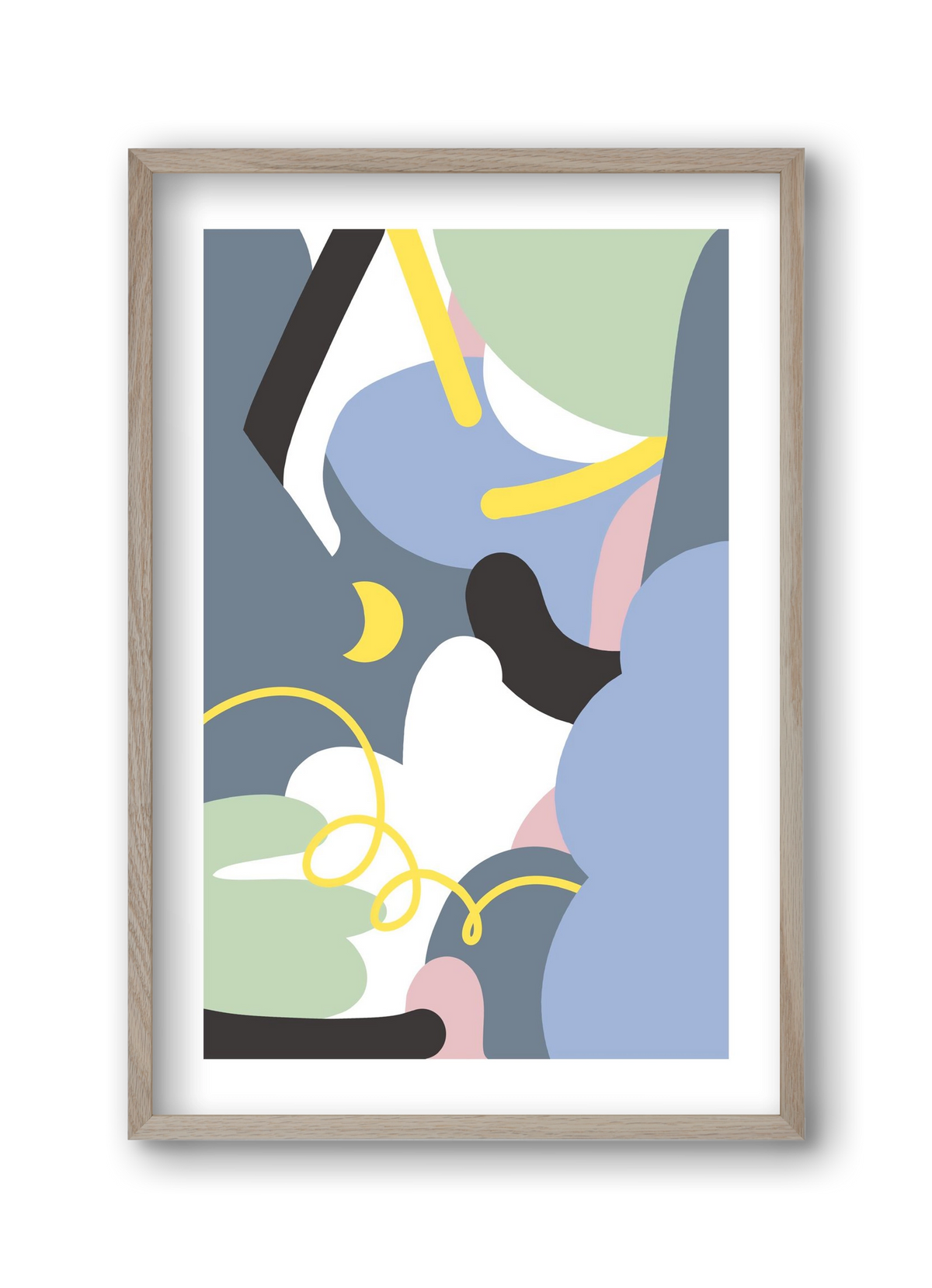 Moonlight, 30x45 cm (30x45 cm), Tölgy keret