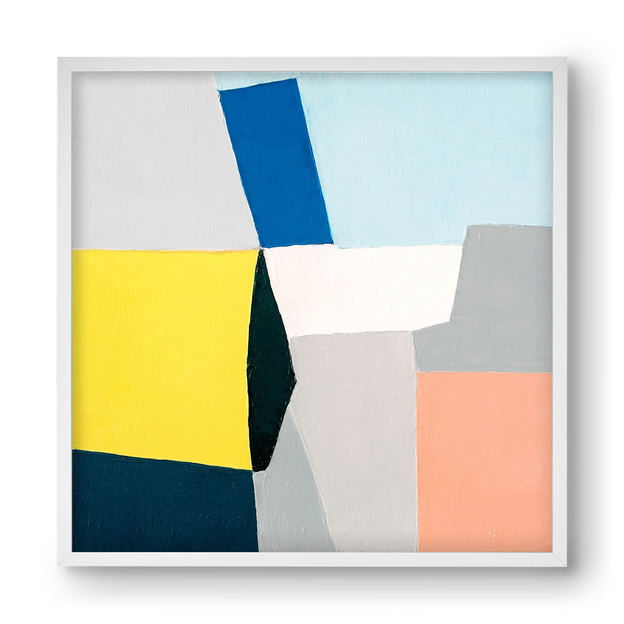 Fragments, 40x40 cm (40x40 cm), Fehér keret