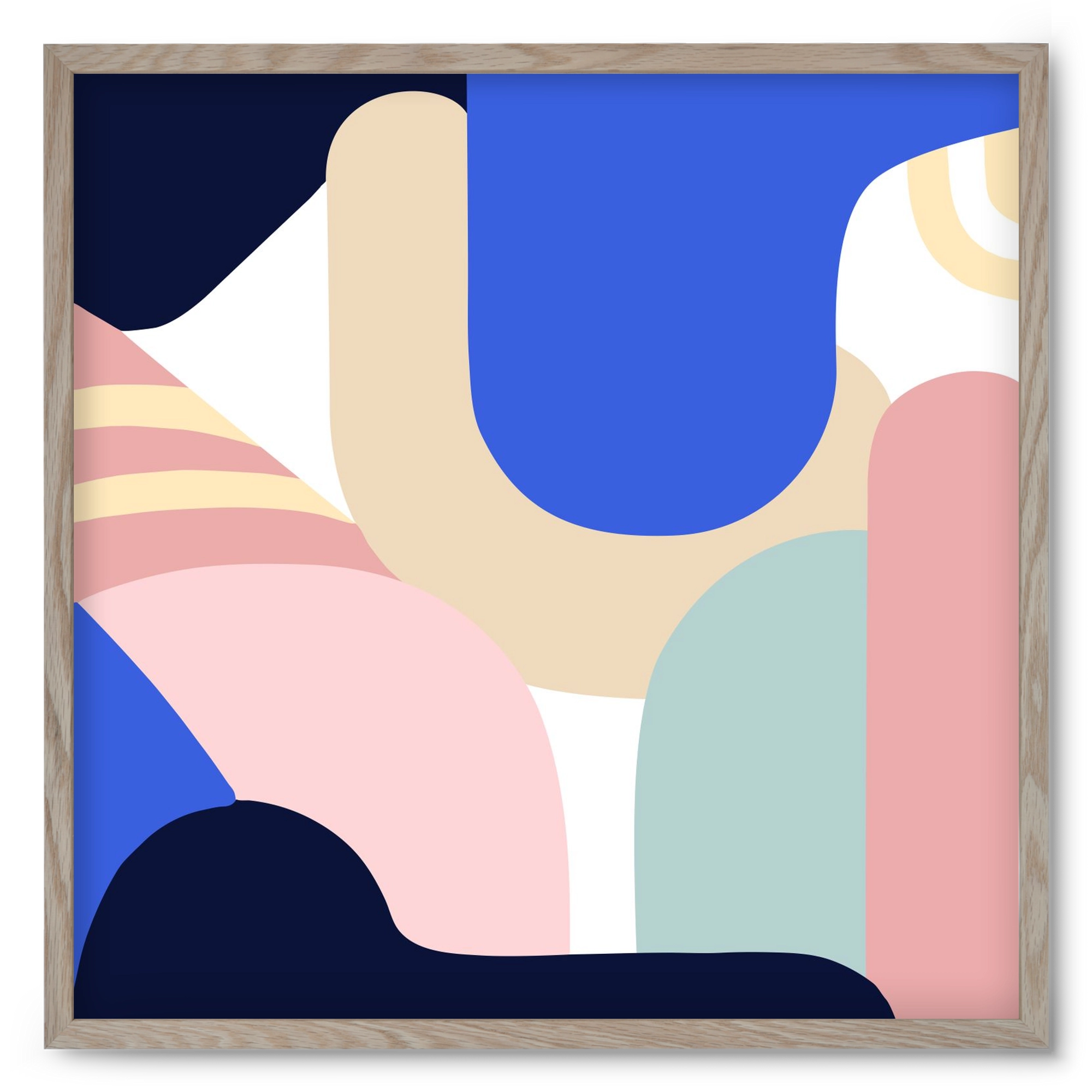 Blue Monday II., 50x50 cm (50x50 cm), Tölgy keret