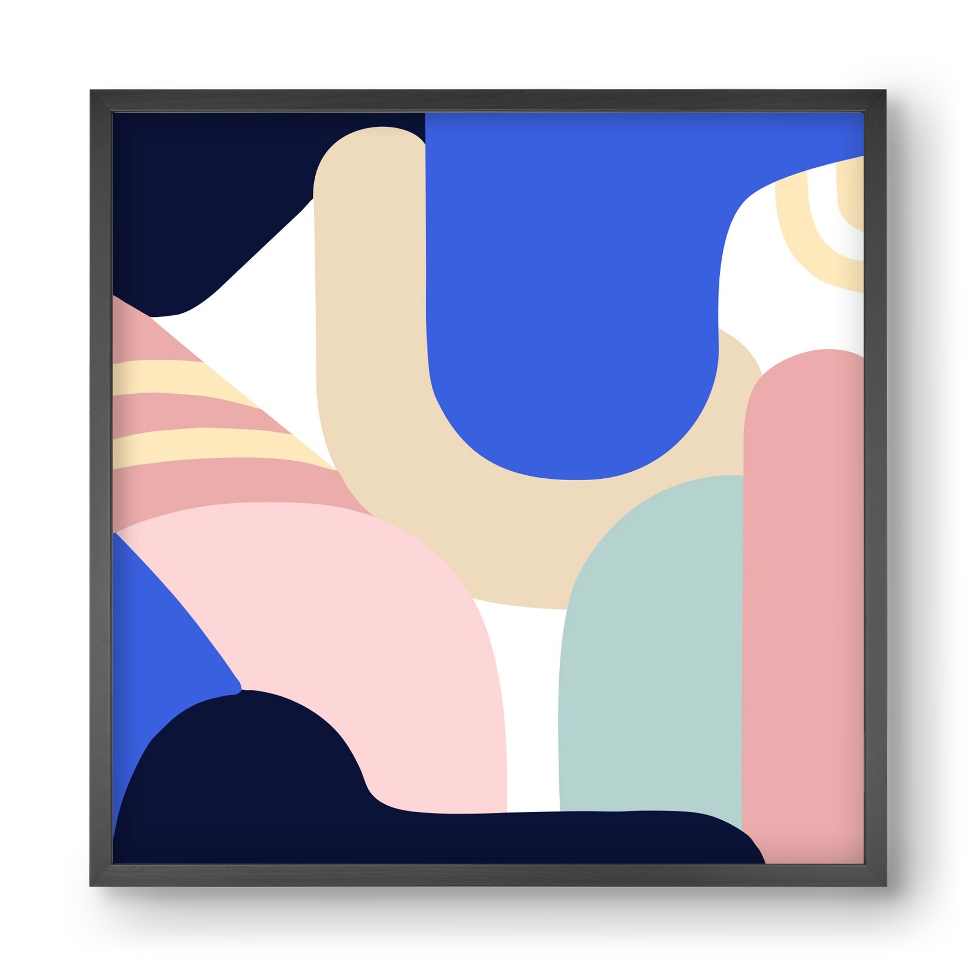 Blue Monday II., 40x40 cm (40x40 cm), Fekete keret