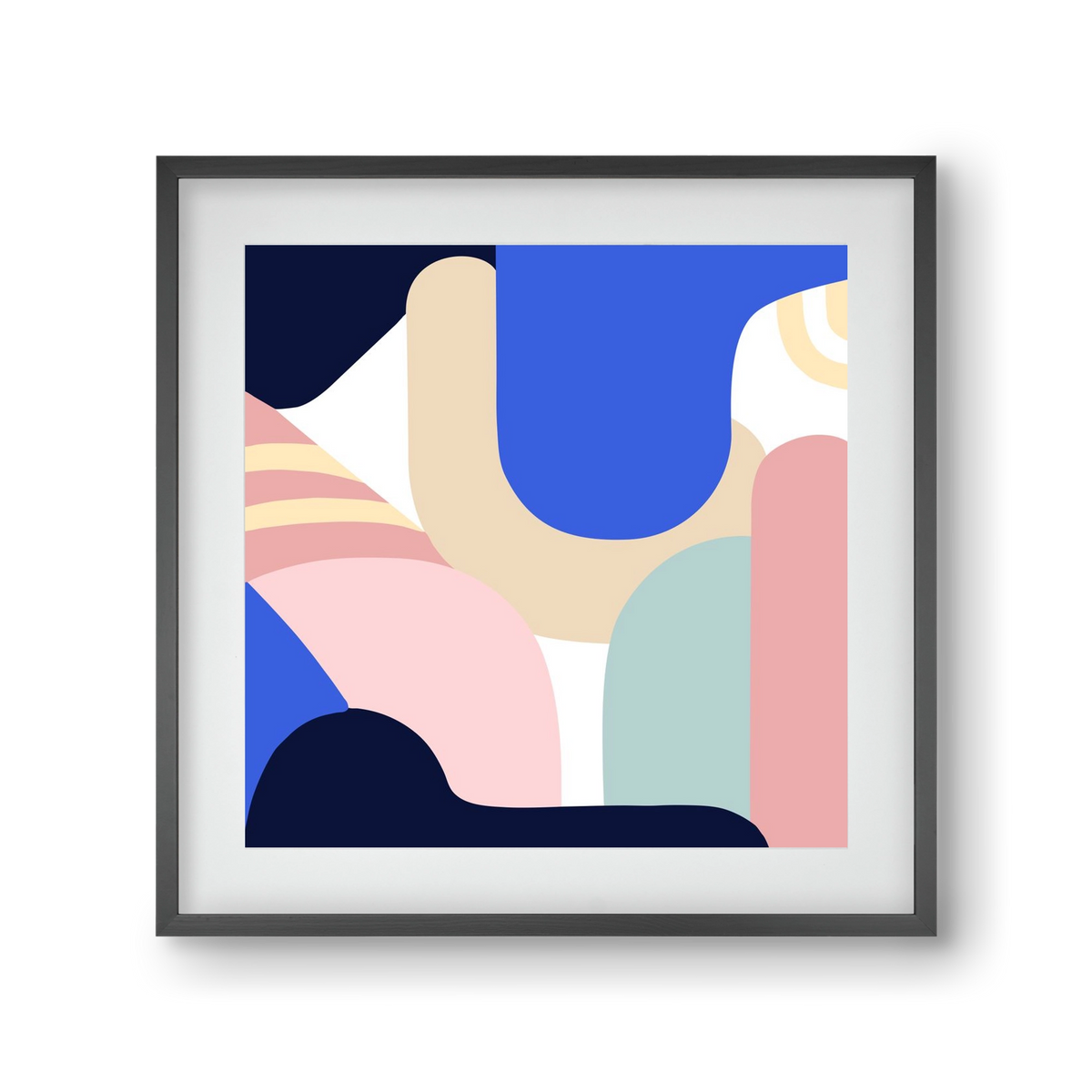 Blue Monday II., 30x30 cm (20x20 cm), Fekete keret, paszpartuval