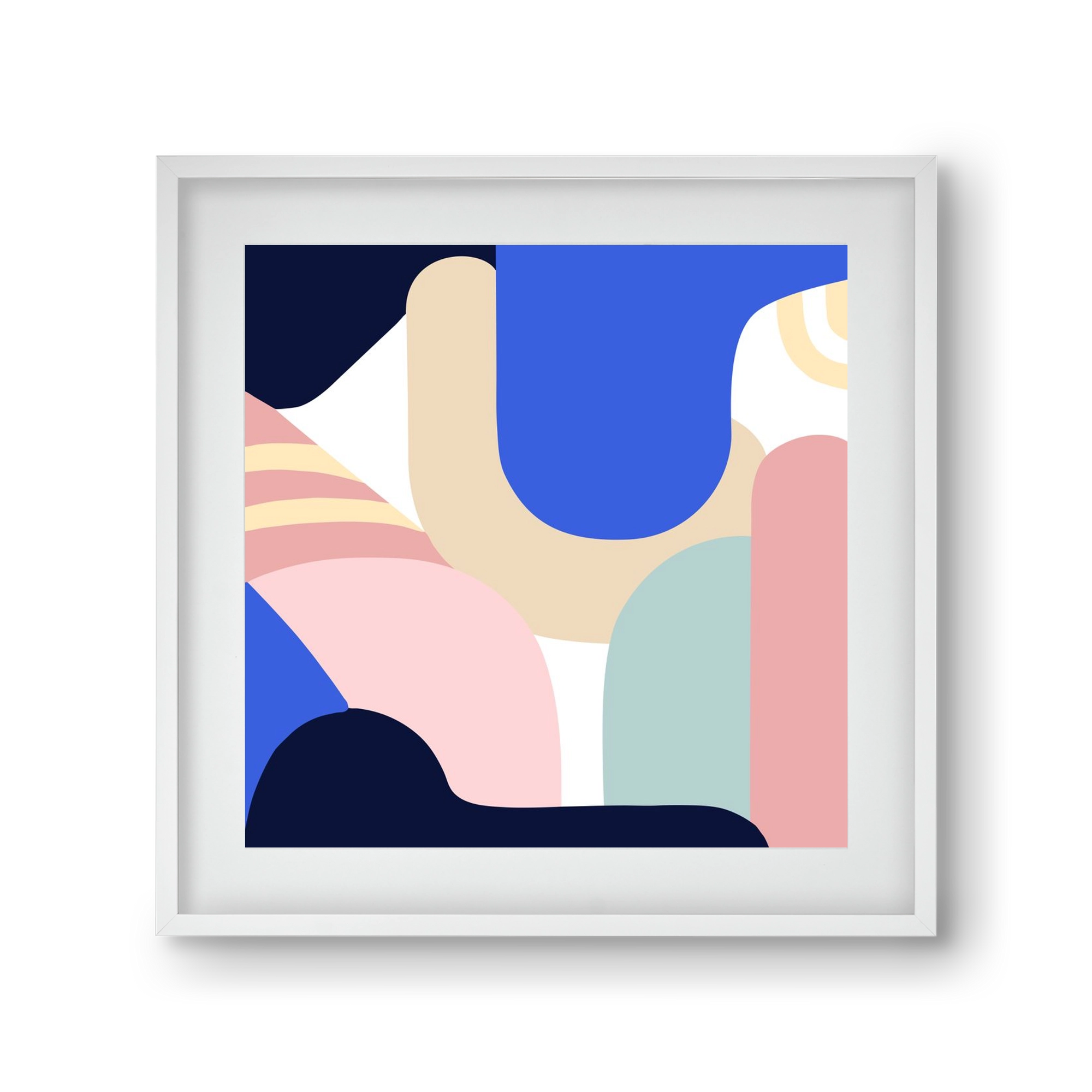 Blue Monday II., 30x30 cm (20x20 cm), Fehér keret, paszpartuval