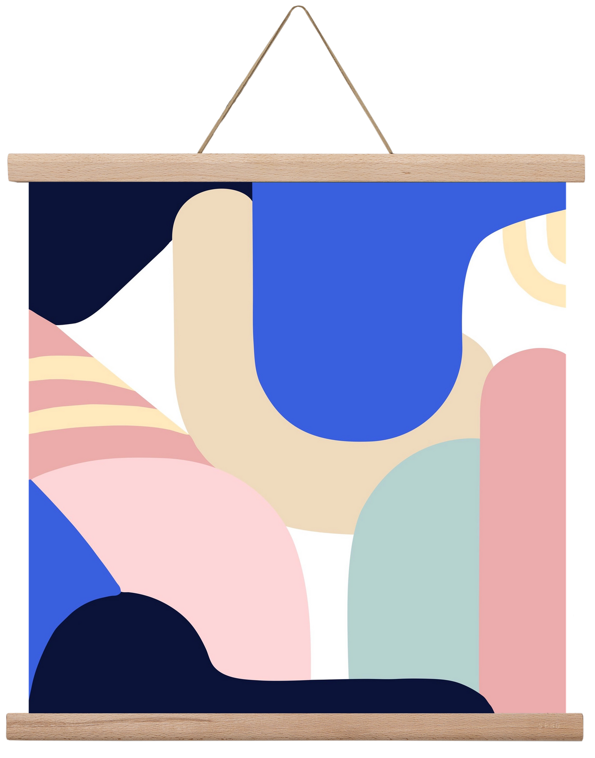 Blue Monday II., 40x40 cm (40x40 cm), Tölgy akasztó