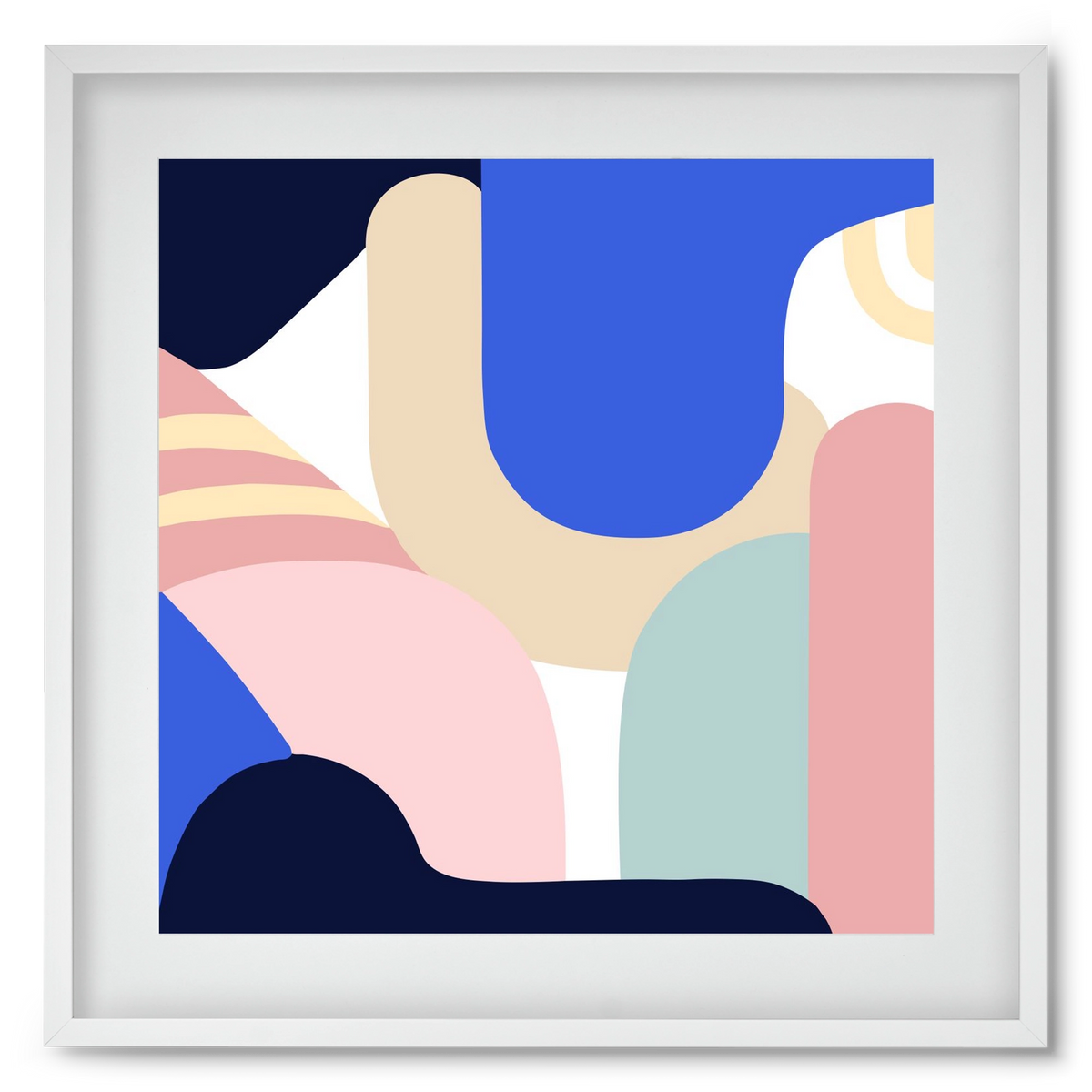 Blue Monday II., 50x50 cm (40x40 cm), Fehér keret, paszpartuval