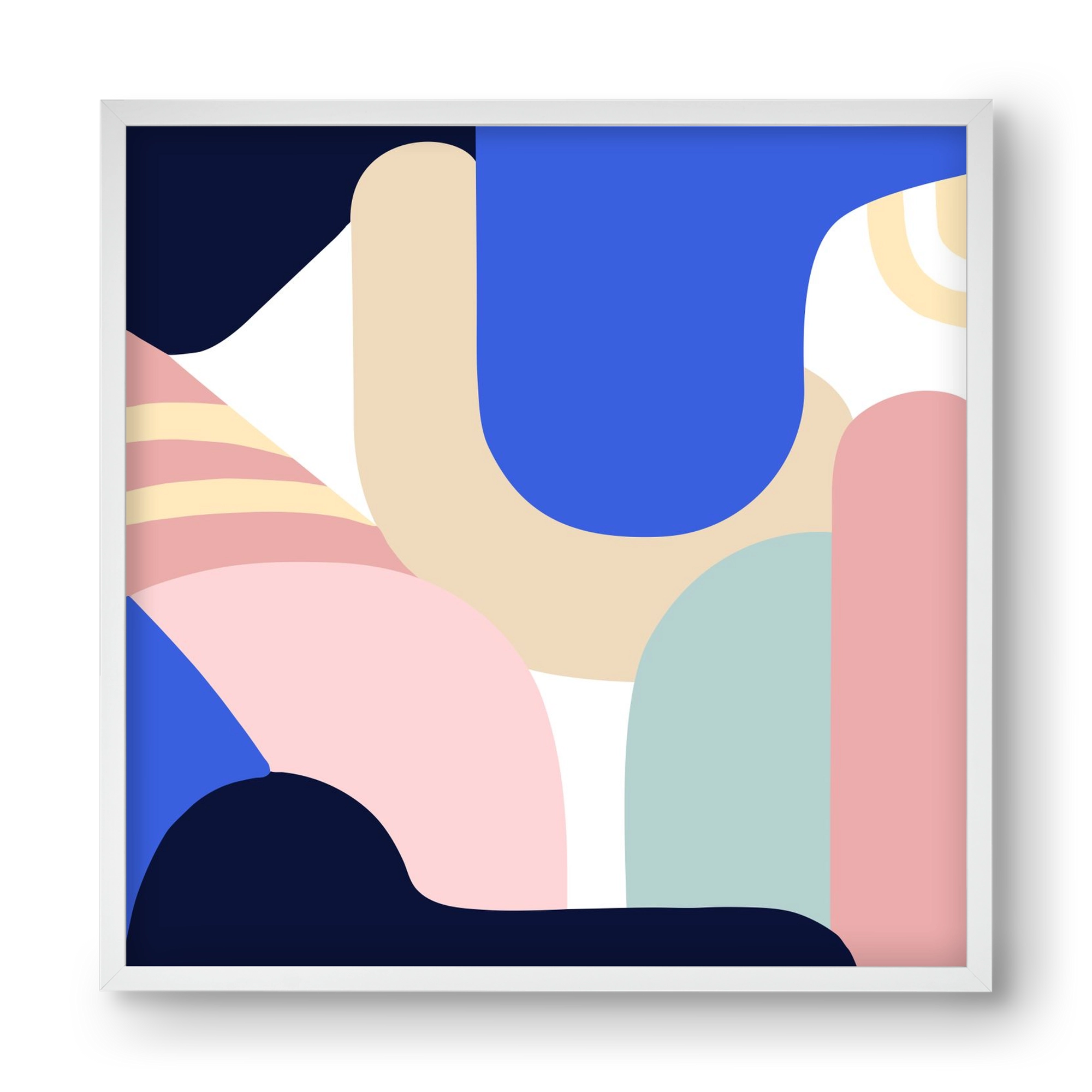 Blue Monday II., 40x40 cm (40x40 cm), Fehér keret