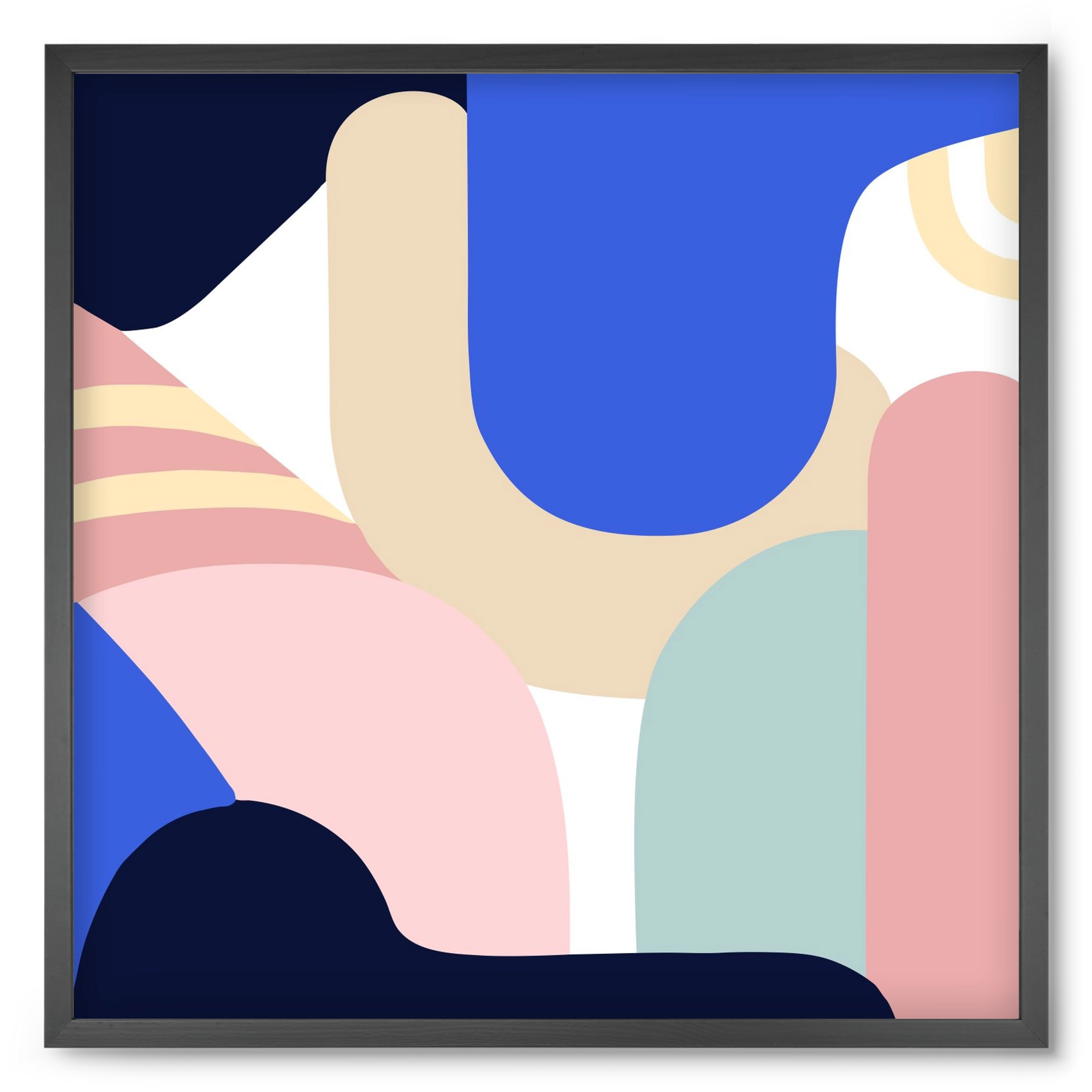 Blue Monday II., 50x50 cm (50x50 cm), Fekete keret