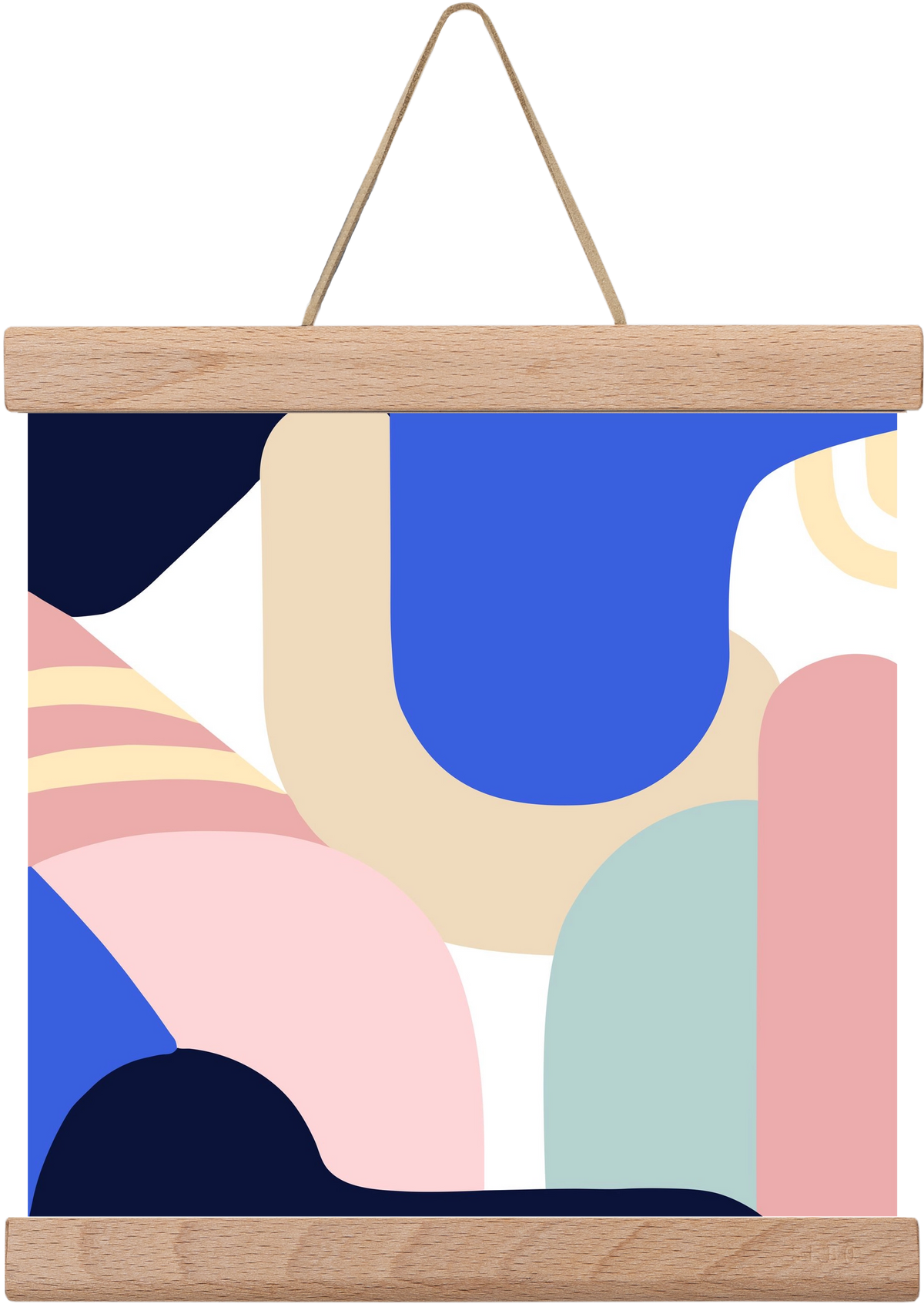 Blue Monday II., 20x20 cm (20x20 cm), Tölgy akasztó