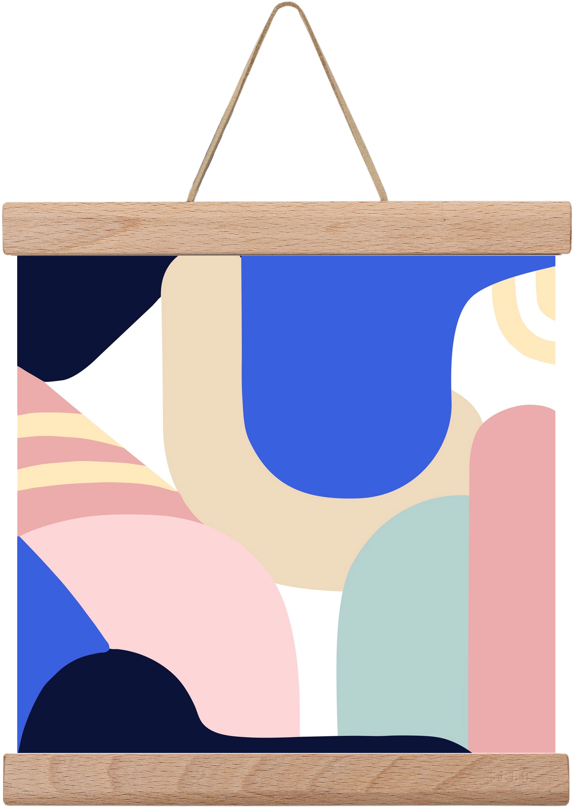 Blue Monday II., 20x20 cm (20x20 cm), Tölgy akasztó