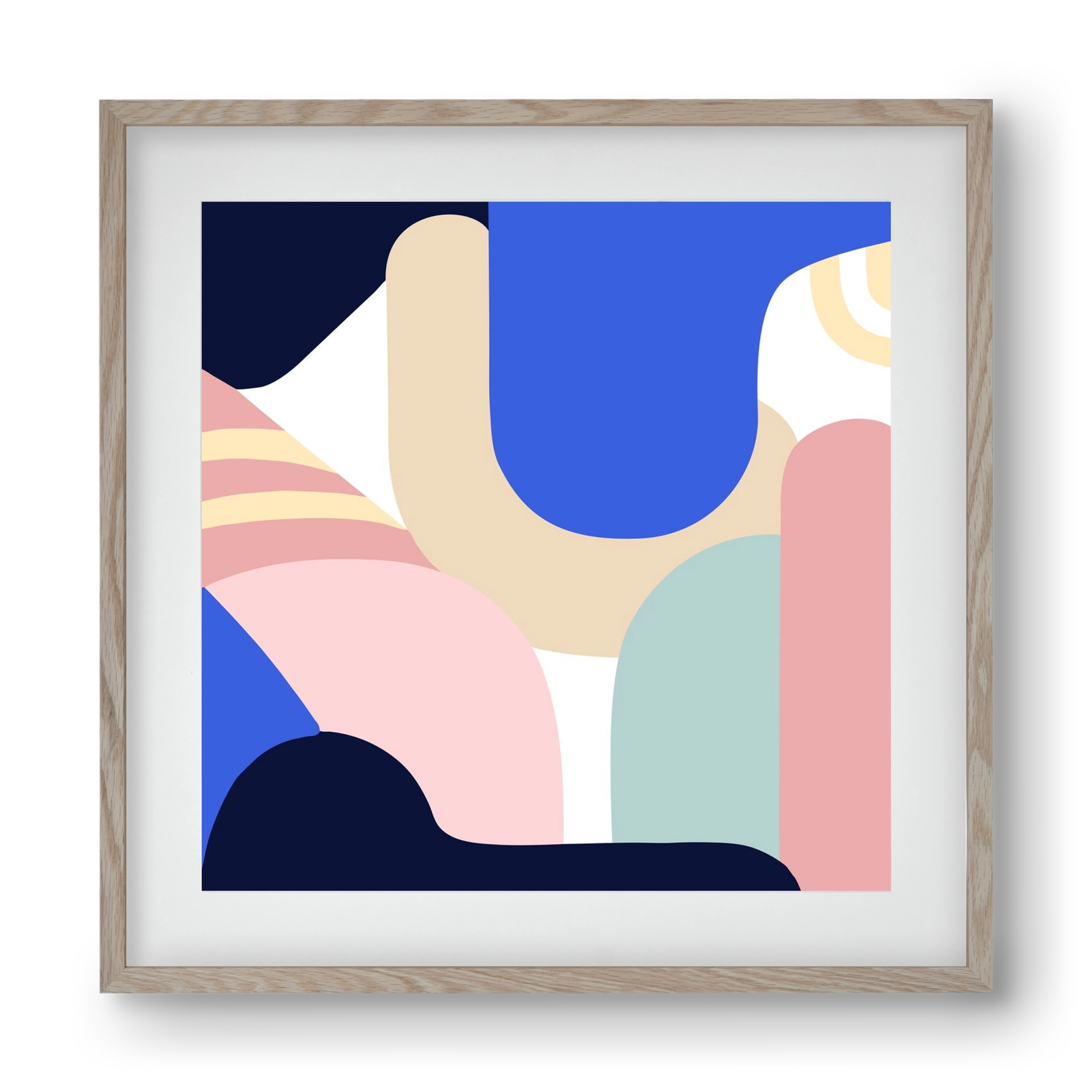 Blue Monday II., 40x40 cm (30x30 cm), Tölgy keret, paszpartuval