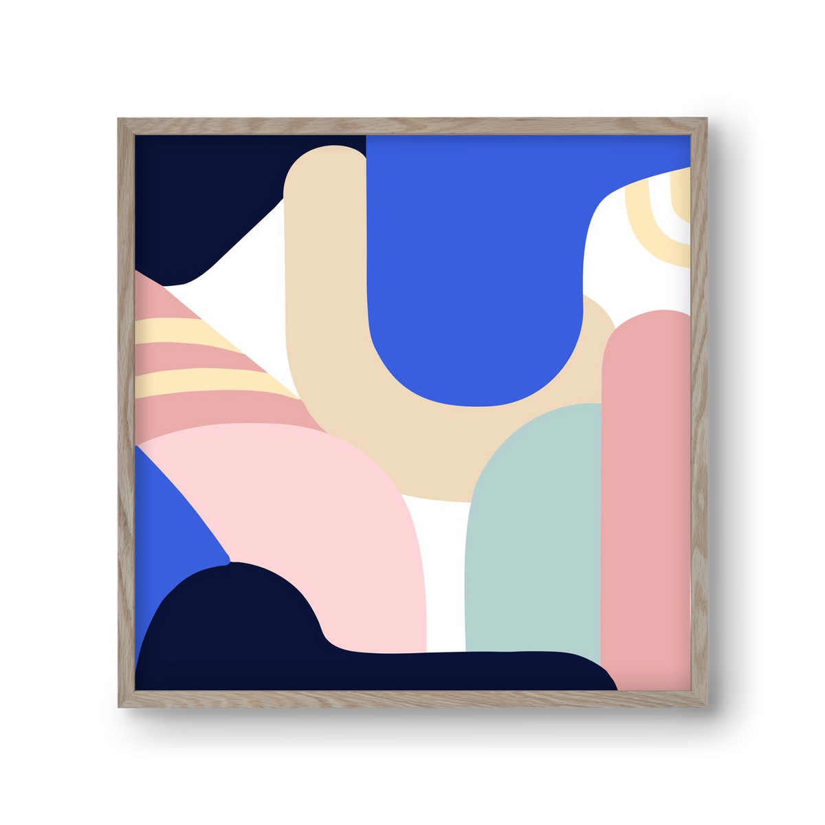 Blue Monday II., 30x30 cm (30x30 cm), Tölgy keret