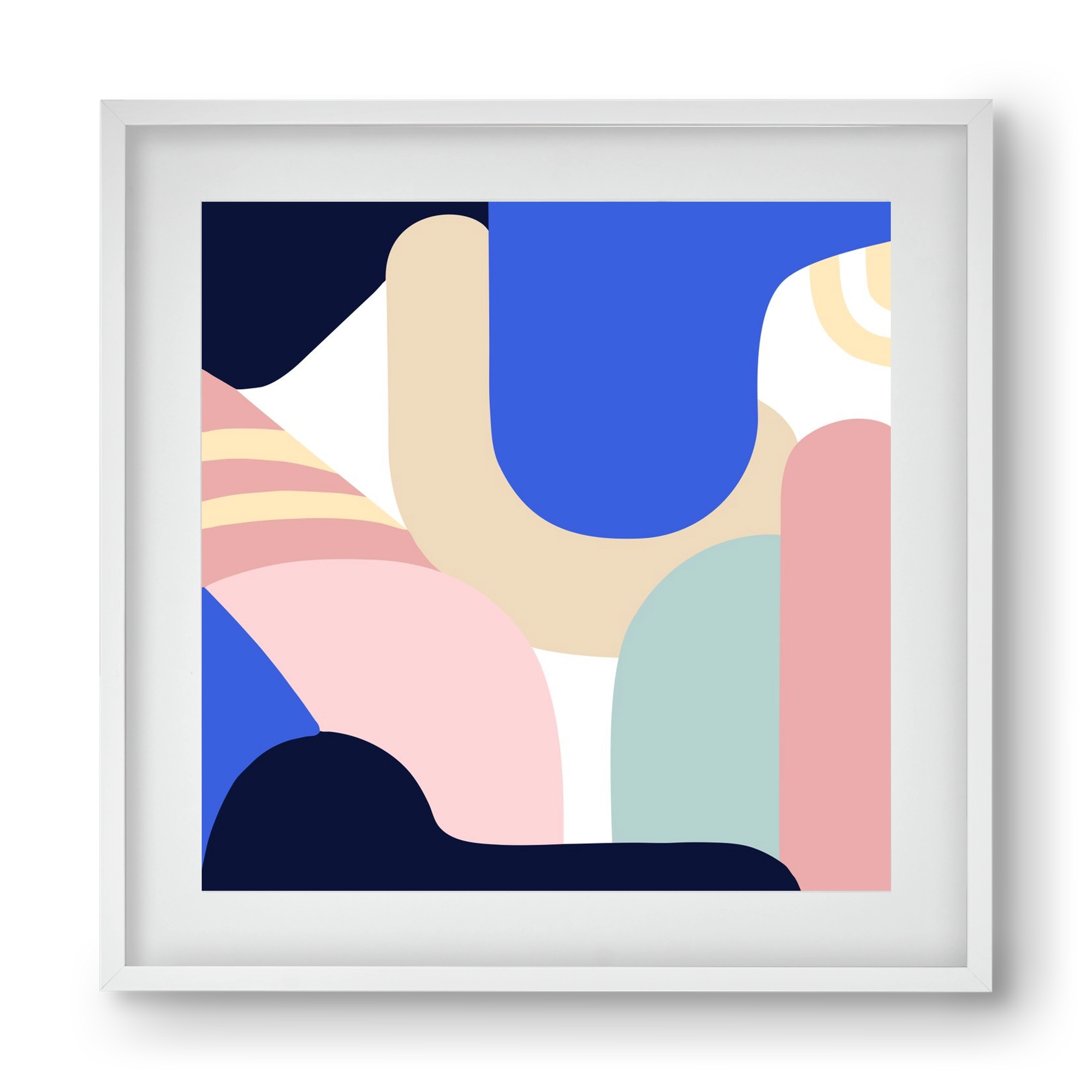 Blue Monday II., 40x40 cm (30x30 cm), Fehér keret, paszpartuval