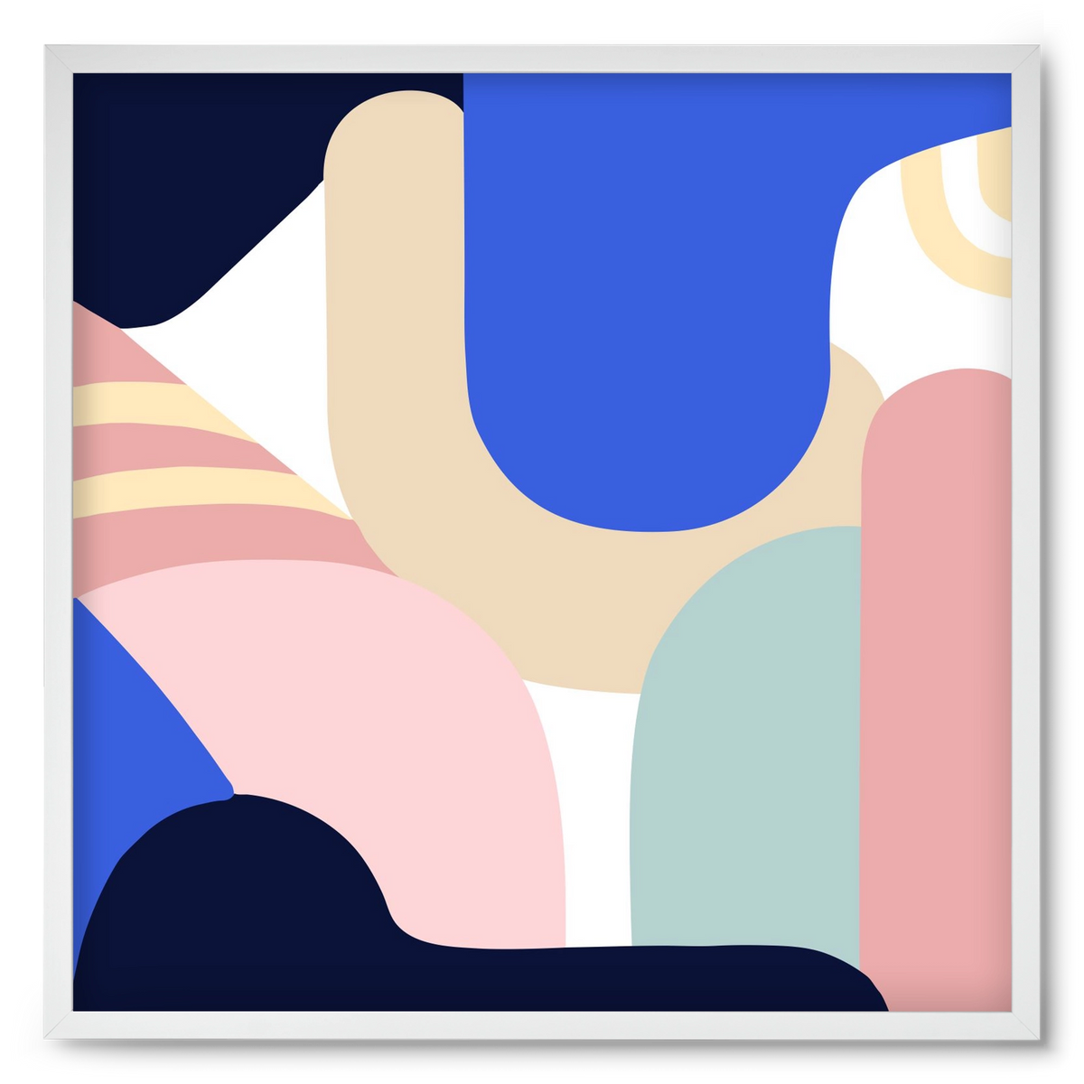 Blue Monday II., 50x50 cm (50x50 cm), Fehér keret