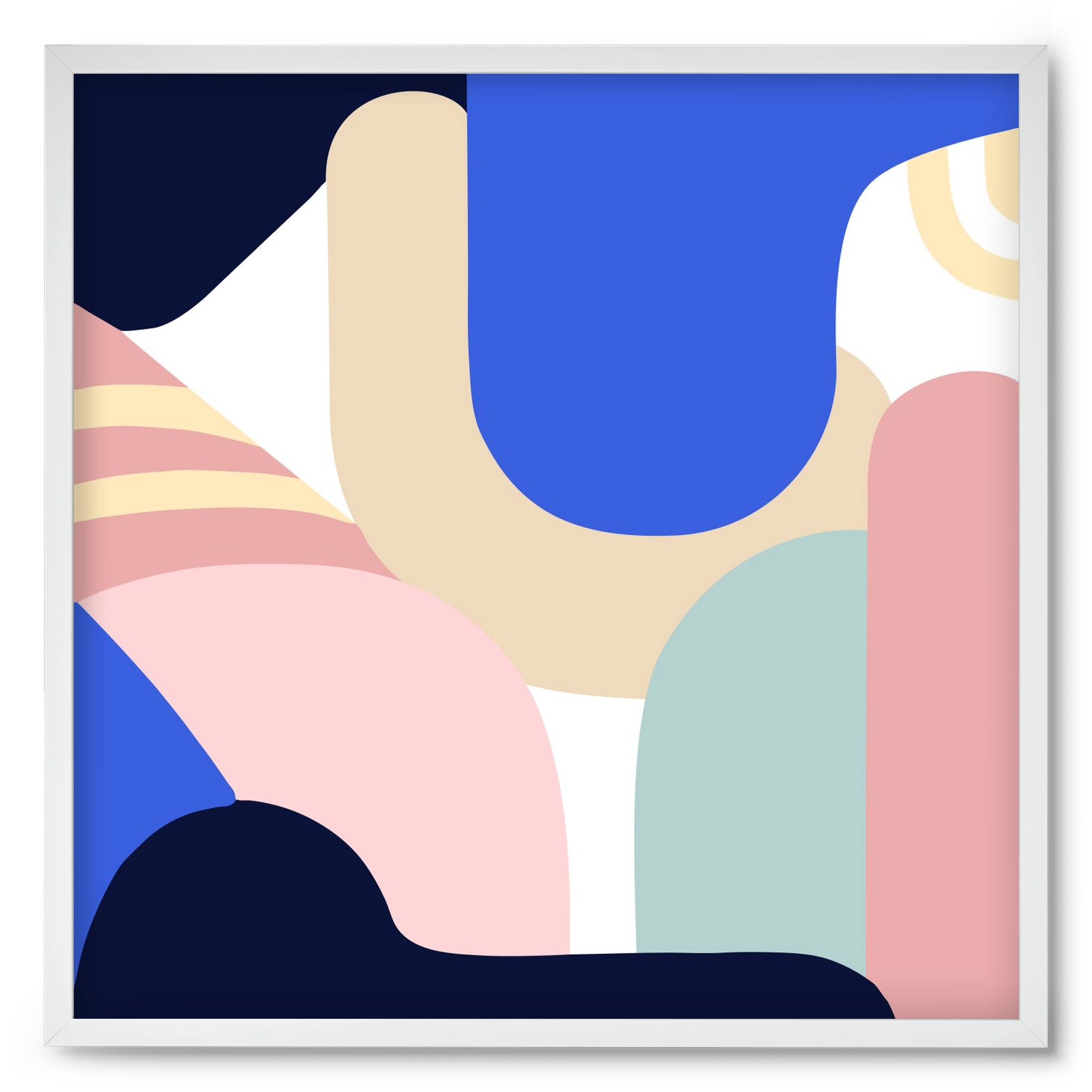 Blue Monday II., 50x50 cm (50x50 cm), Fehér keret