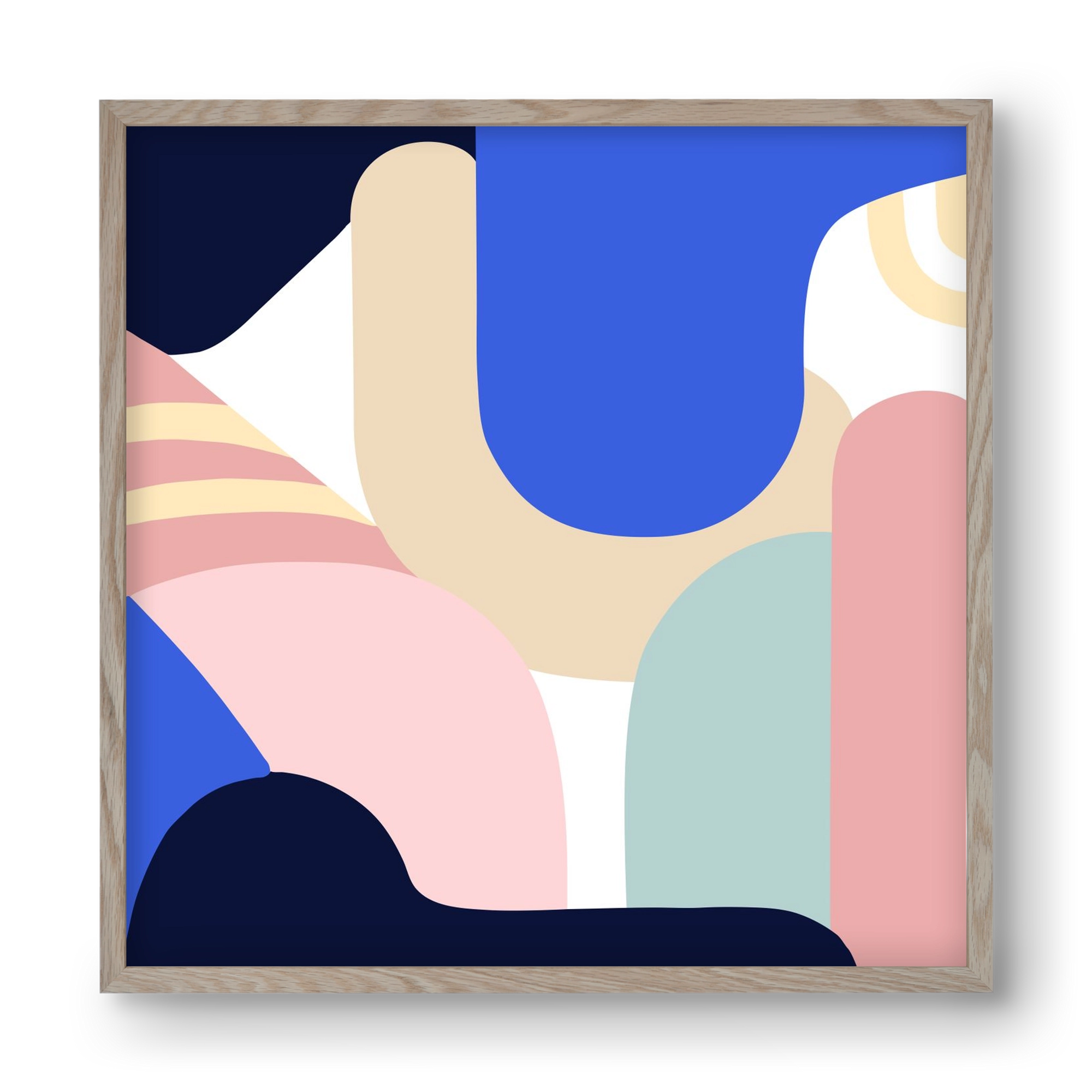 Blue Monday II., 40x40 cm (40x40 cm), Tölgy keret