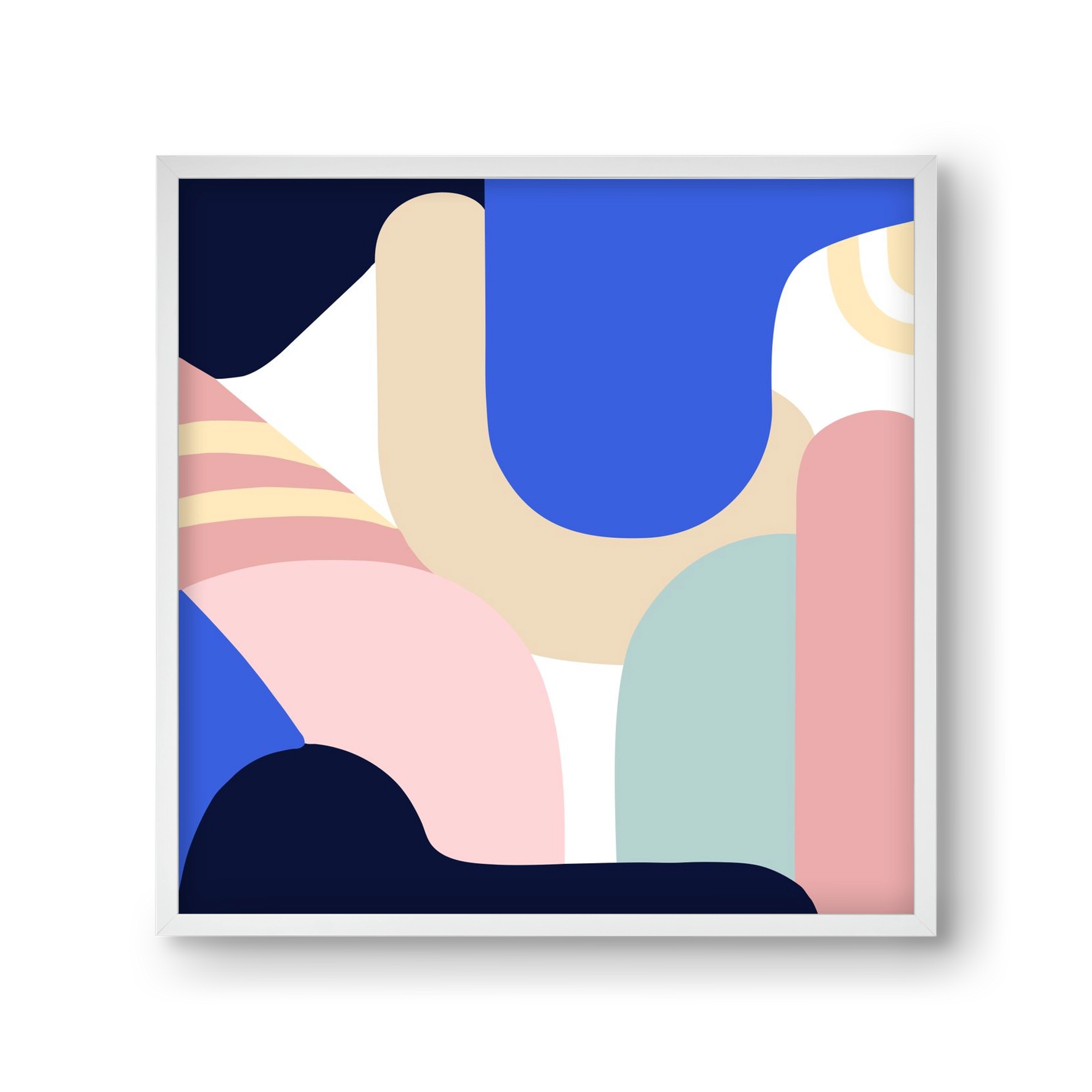 Blue Monday II., 30x30 cm (30x30 cm), Fehér keret