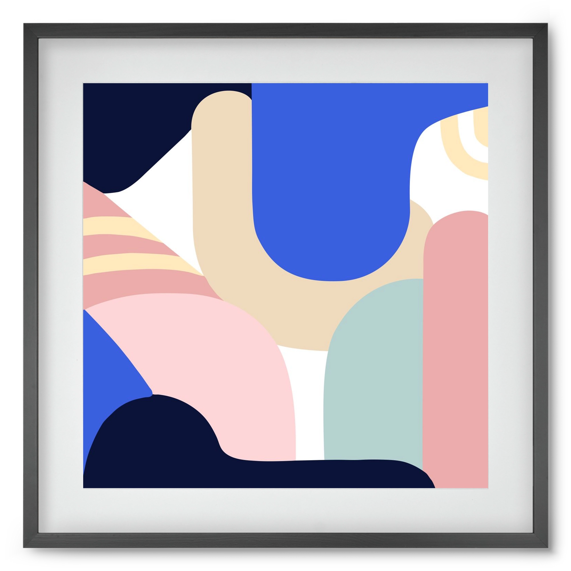 Blue Monday II., 50x50 cm (40x40 cm), Fekete keret, paszpartuval