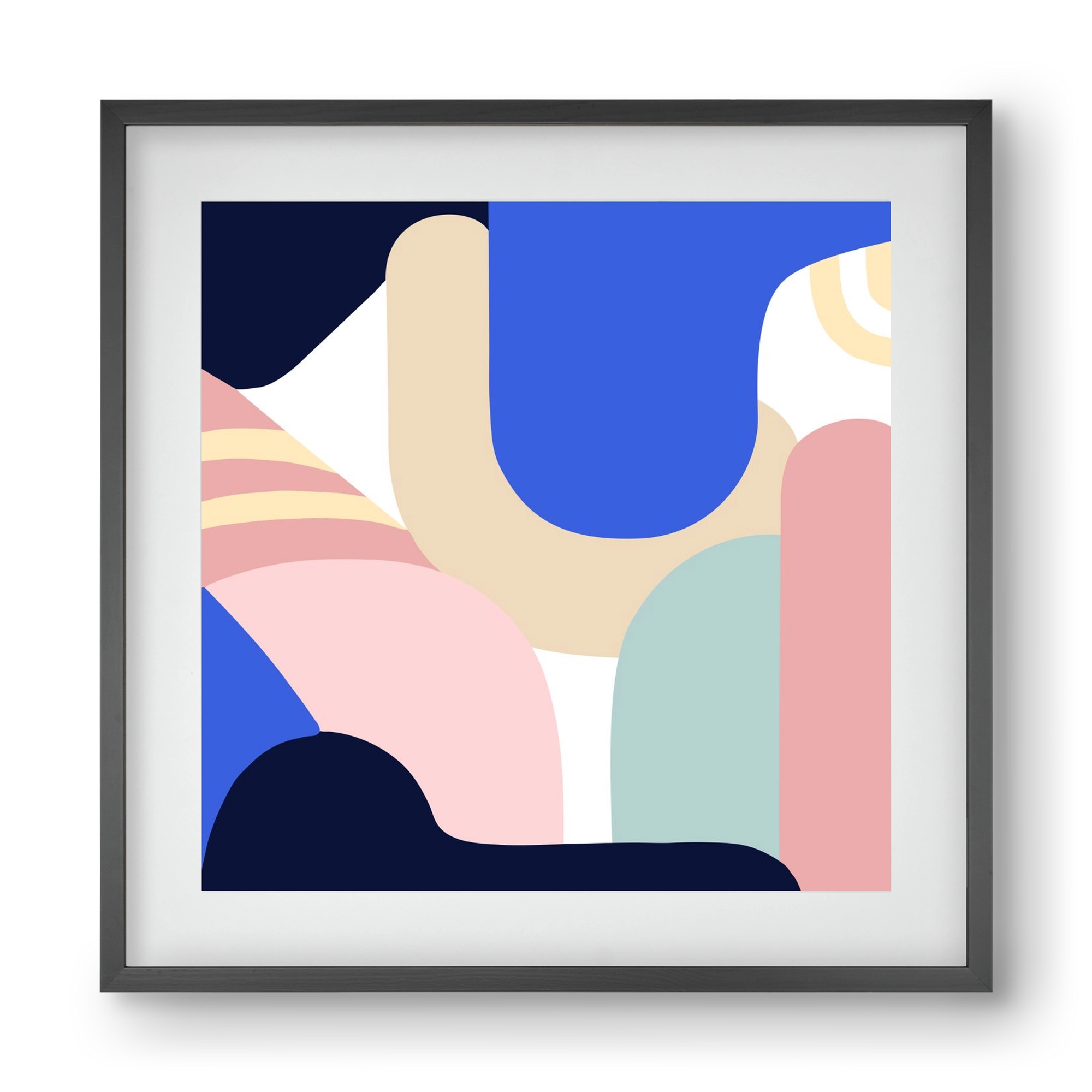 Blue Monday II., 40x40 cm (30x30 cm), Fekete keret, paszpartuval