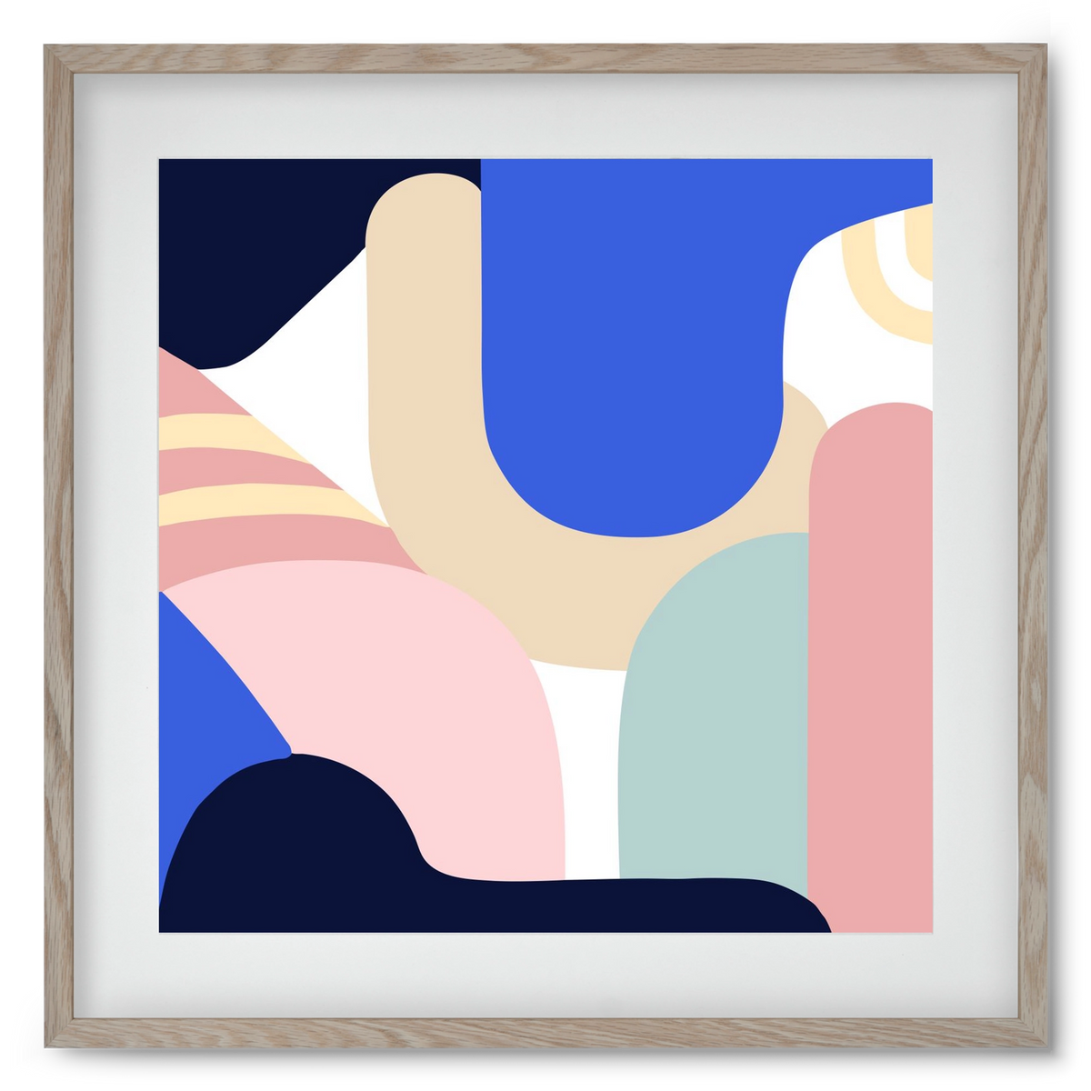 Blue Monday II., 50x50 cm (40x40 cm), Tölgy keret, paszpartuval