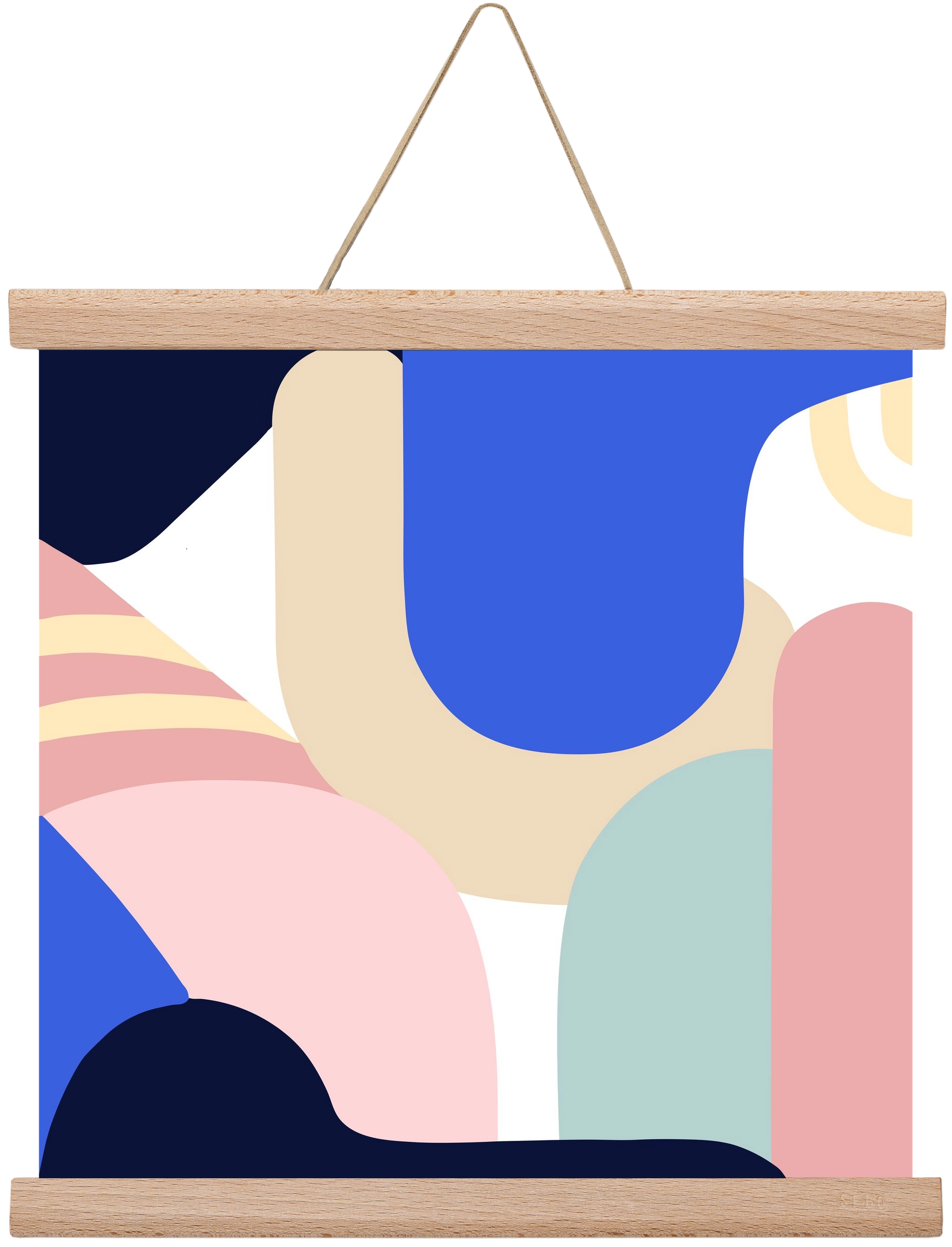 Blue Monday II., 30x30 cm (30x30 cm), Tölgy akasztó