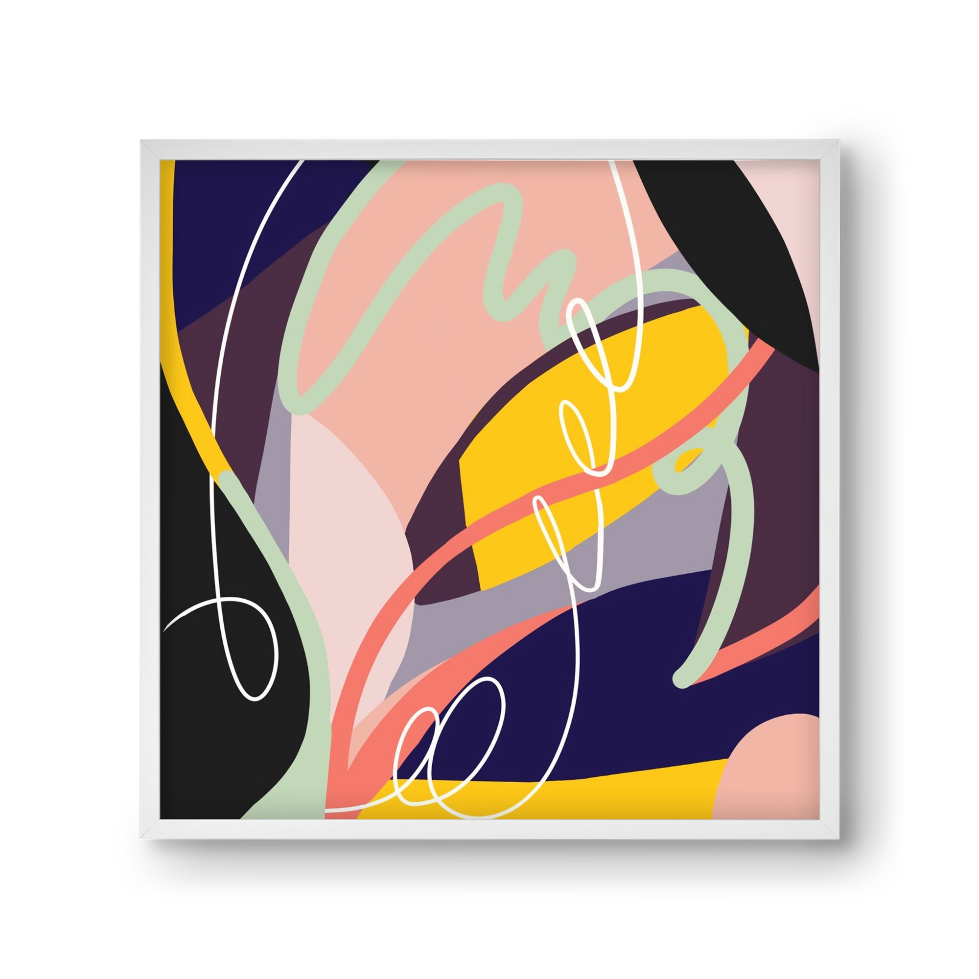 Botanical gardens, 30x30 cm (30x30 cm), Fehér keret