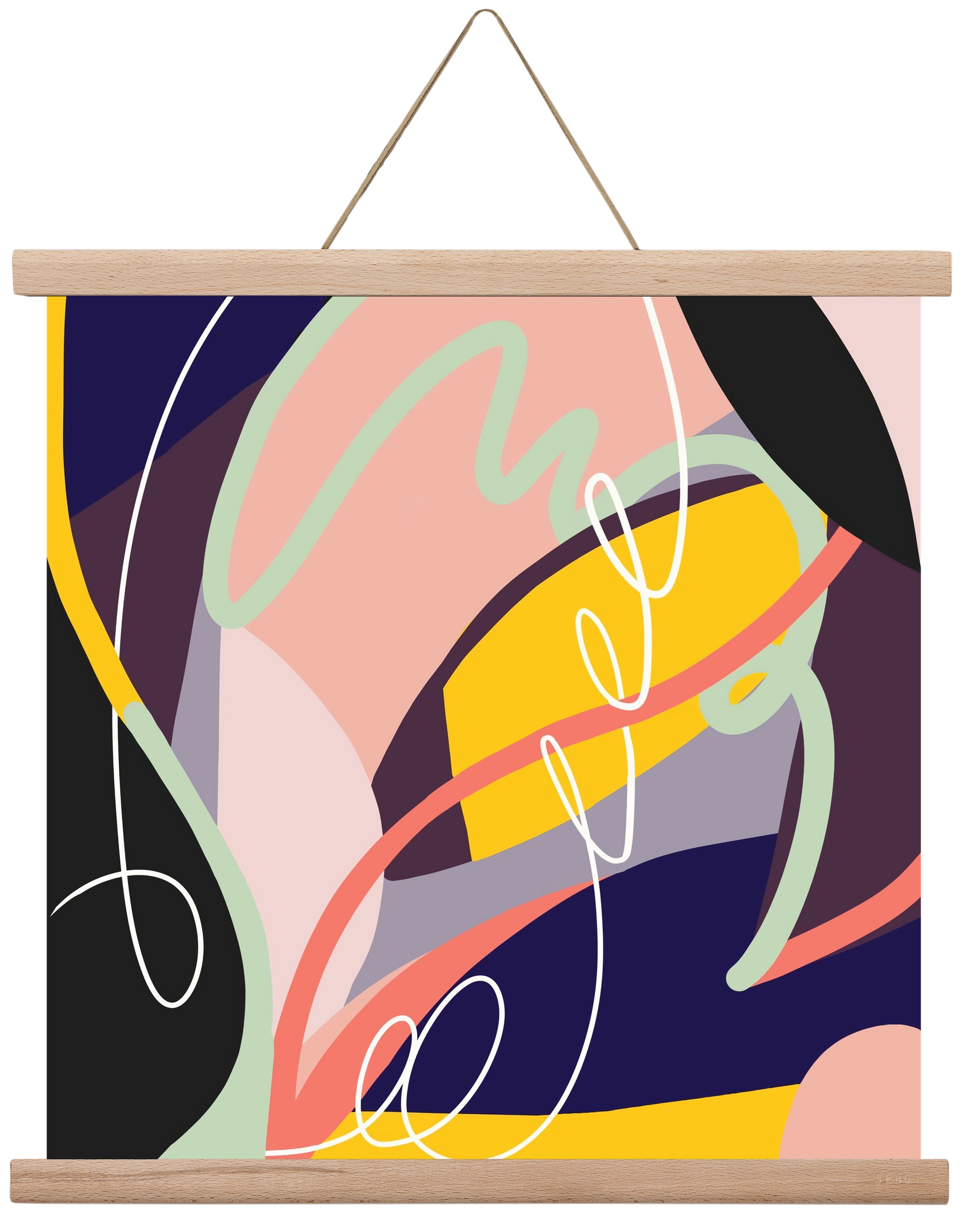 Botanical gardens, 40x40 cm (40x40 cm), Tölgy akasztó