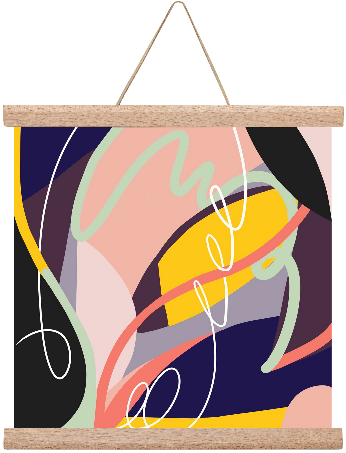 Botanical gardens, 30x30 cm (30x30 cm), Tölgy akasztó