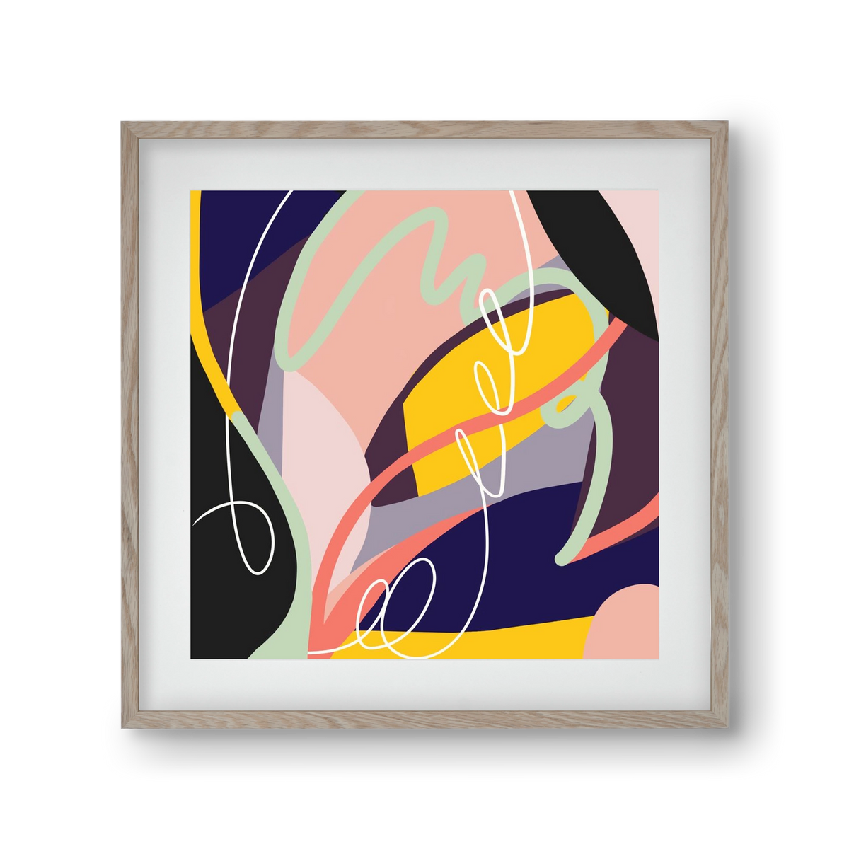 Botanical gardens, 30x30 cm (20x20 cm), Tölgy keret, paszpartuval