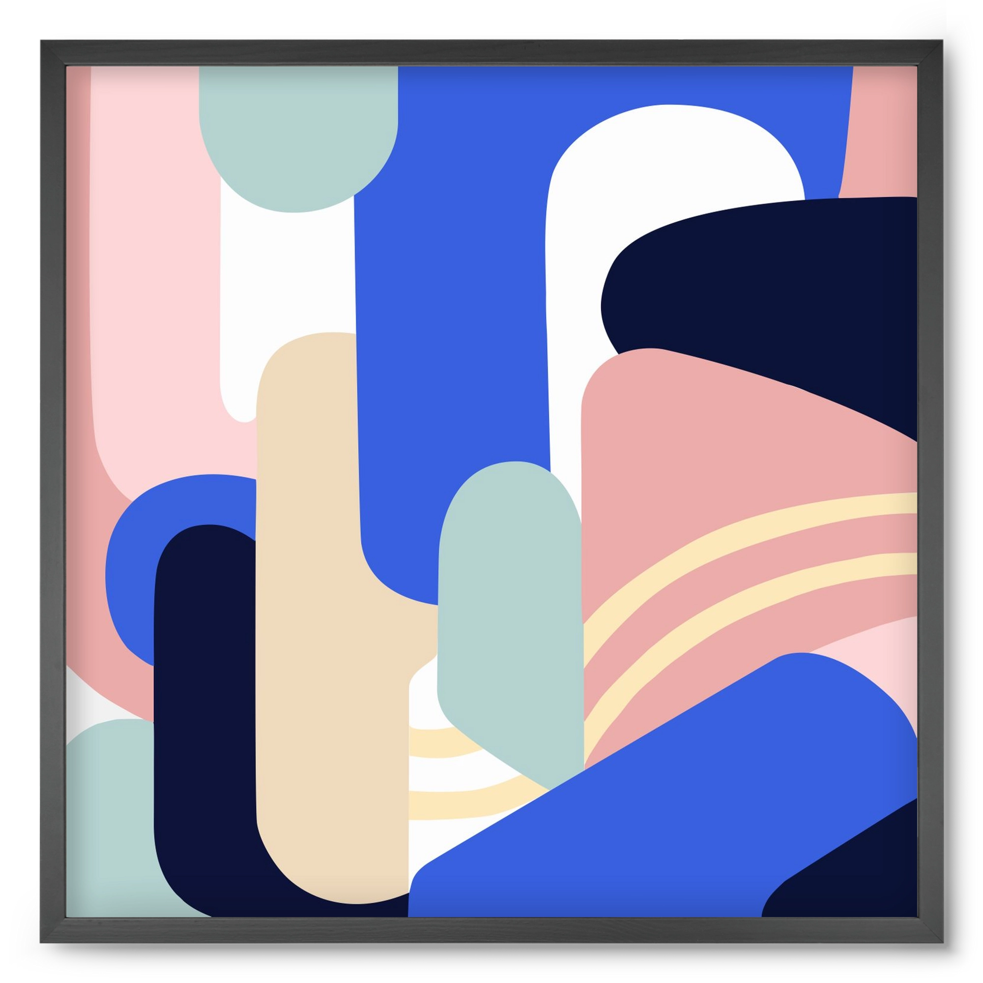 Someday mountains II., 50x50 cm (50x50 cm), Fekete keret