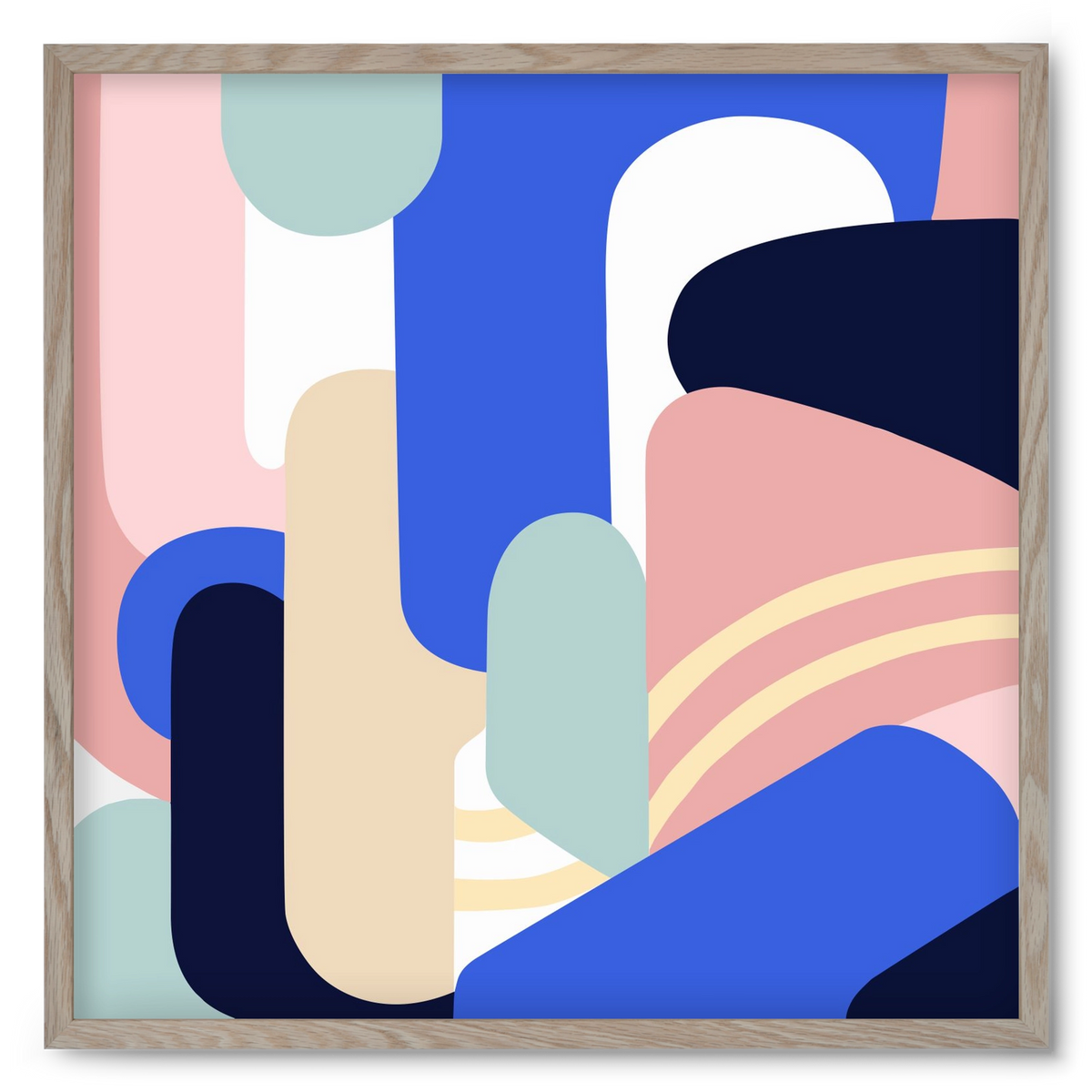 Someday mountains II., 50x50 cm (50x50 cm), Tölgy keret