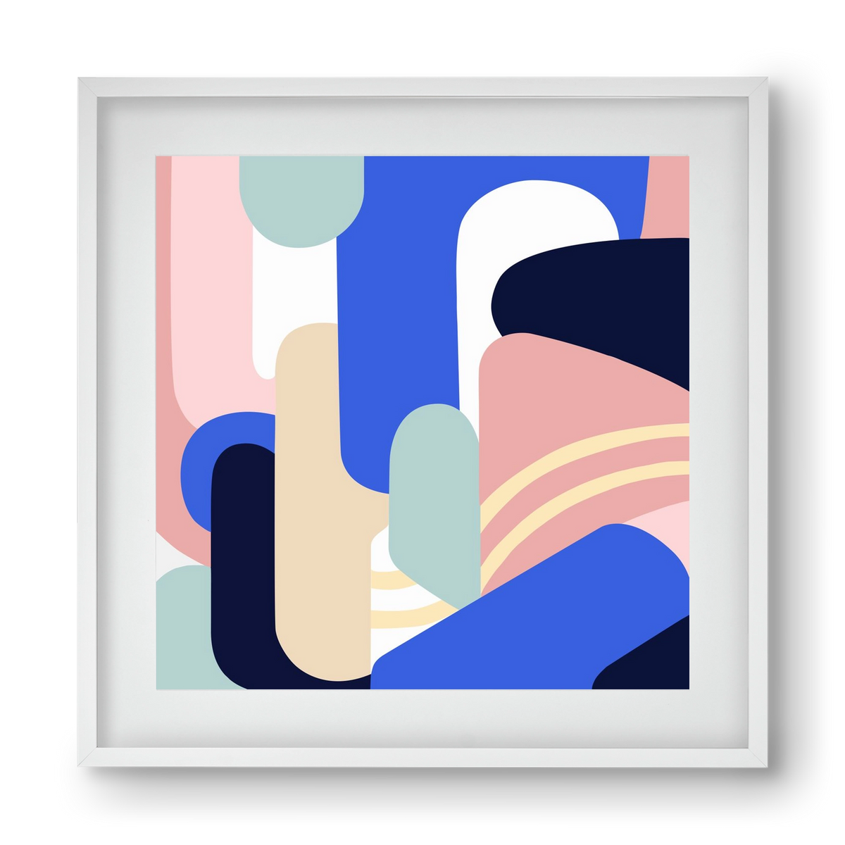 Someday mountains II., 40x40 cm (30x30 cm), Fehér keret, paszpartuval