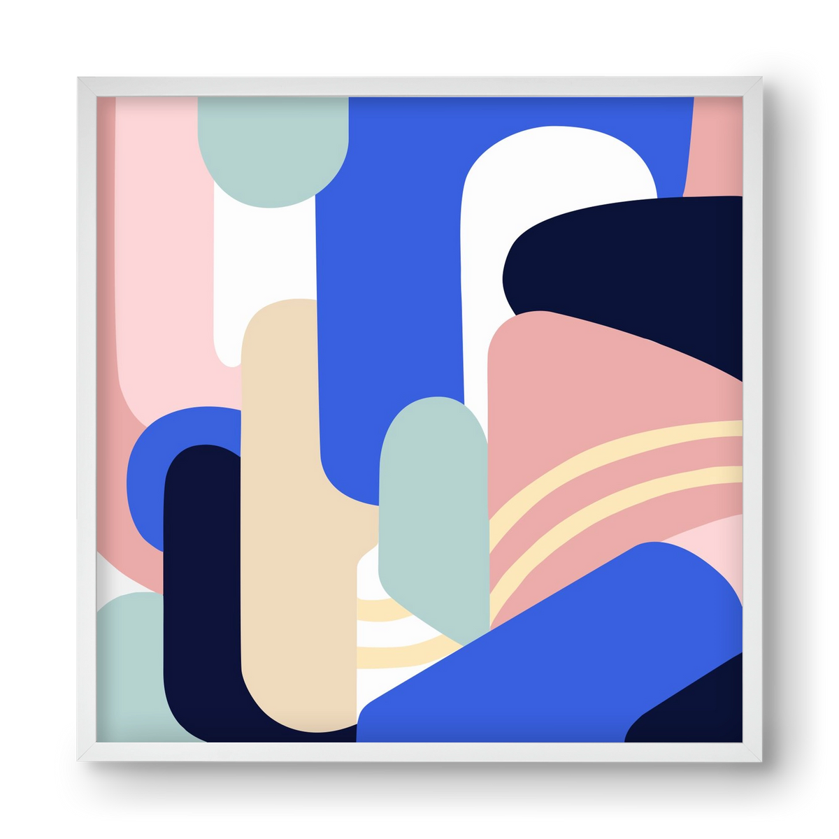 Someday mountains II., 40x40 cm (40x40 cm), Fehér keret