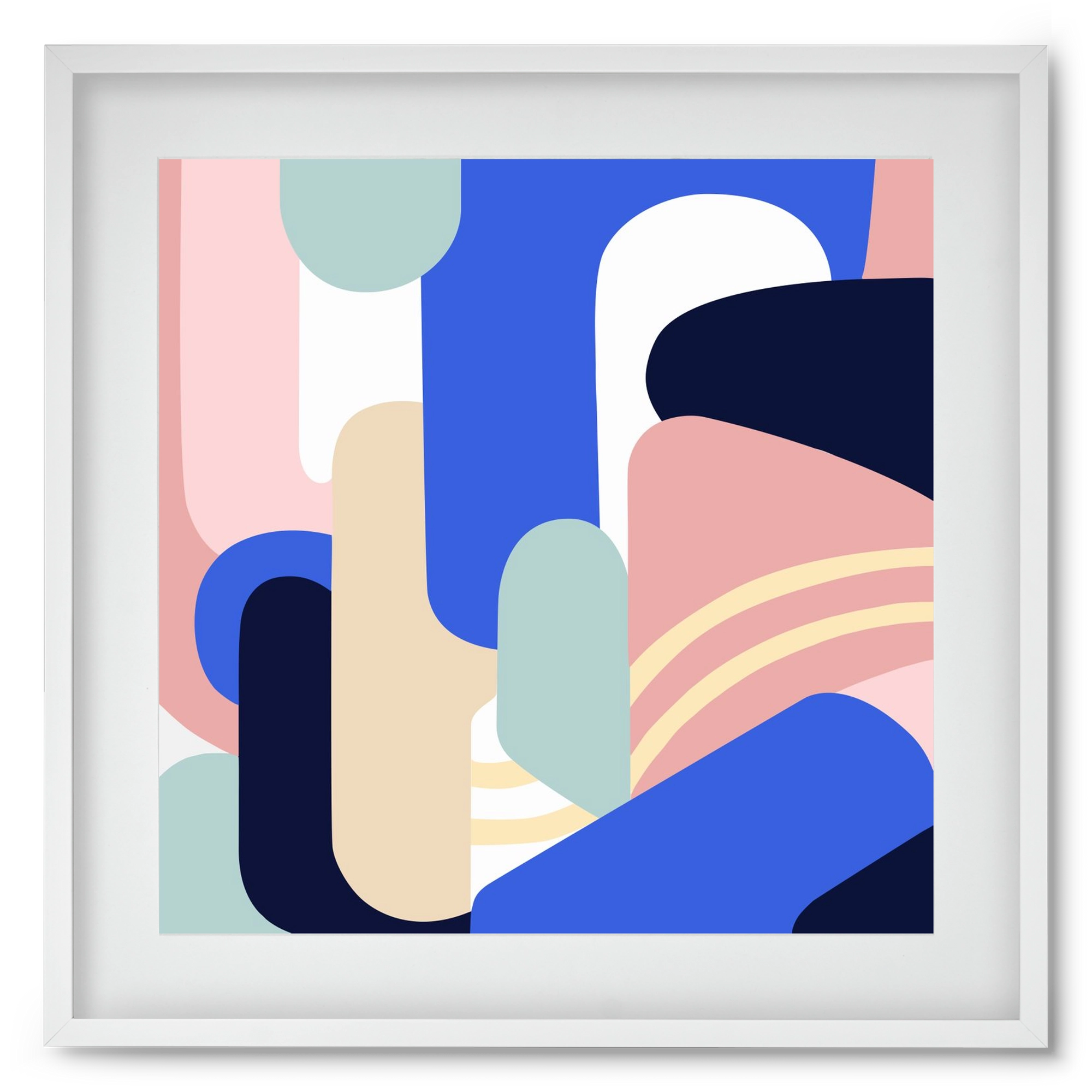 Someday mountains II., 50x50 cm (40x40 cm), Fehér keret, paszpartuval