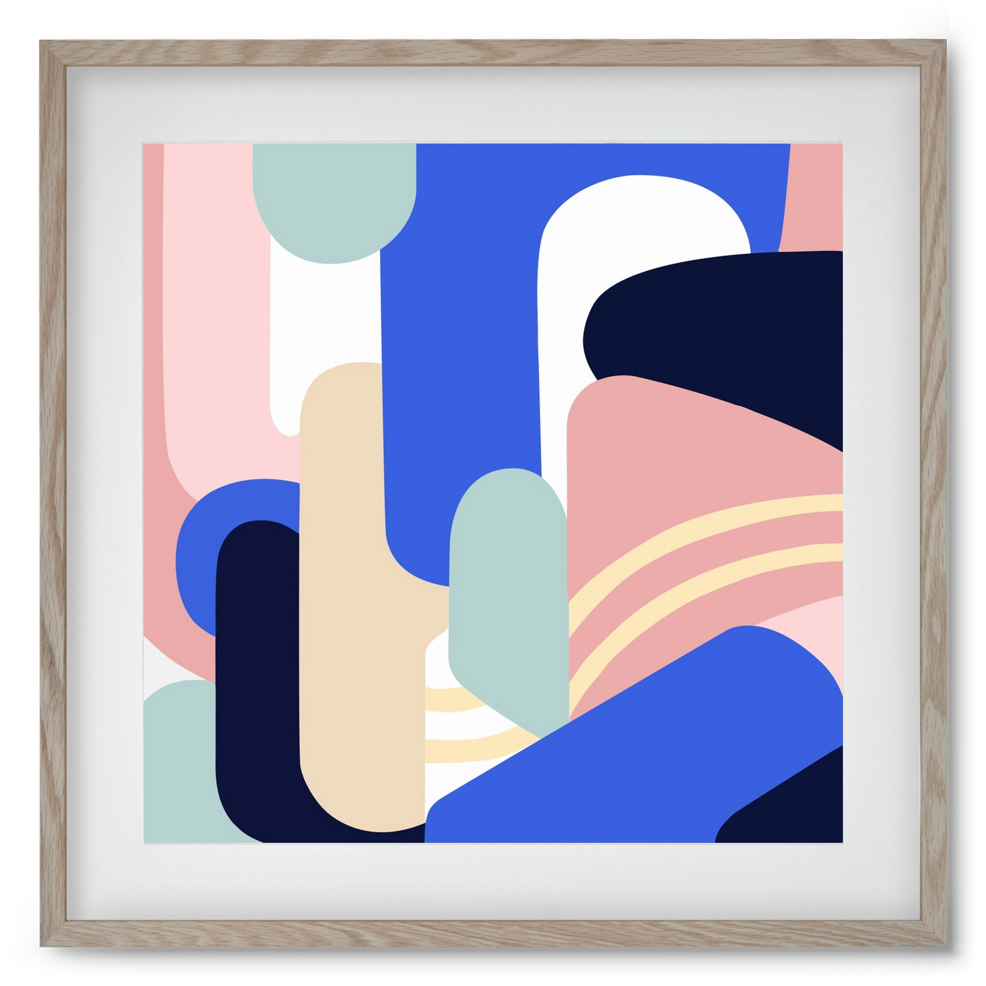 Someday mountains II., 50x50 cm (40x40 cm), Tölgy keret, paszpartuval