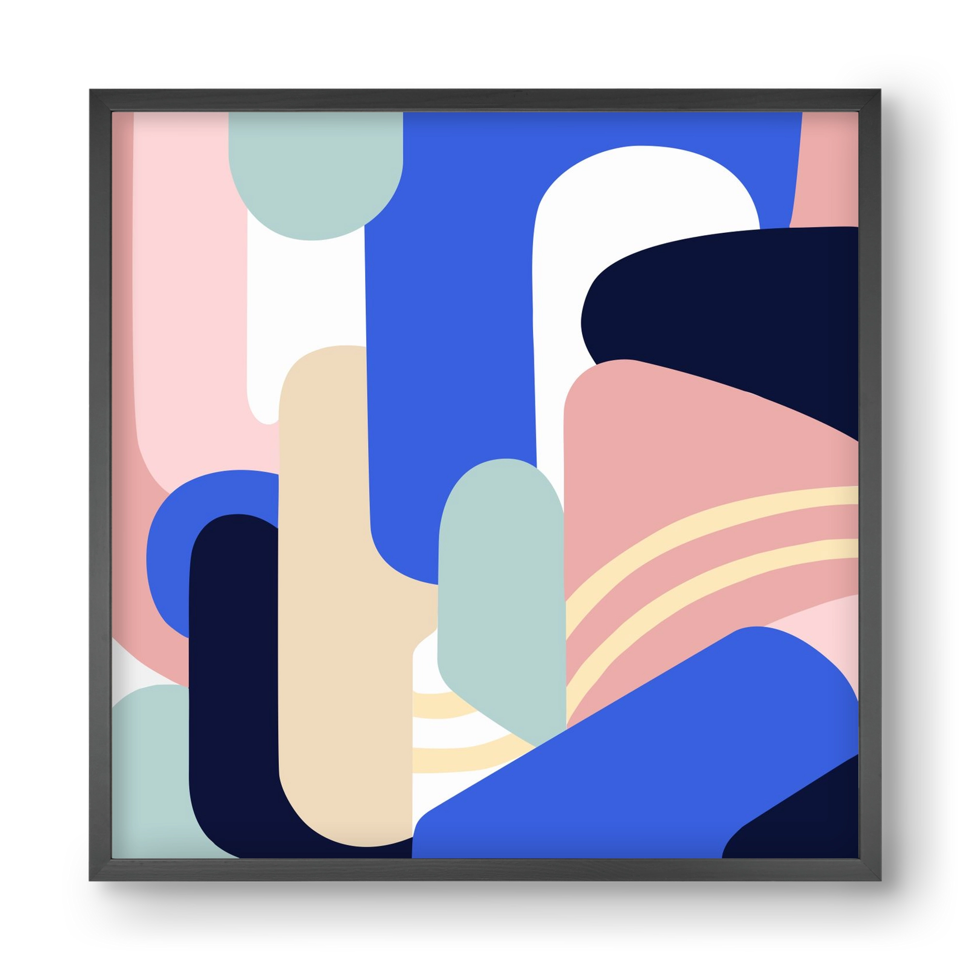 Someday mountains II., 40x40 cm (40x40 cm), Fekete keret