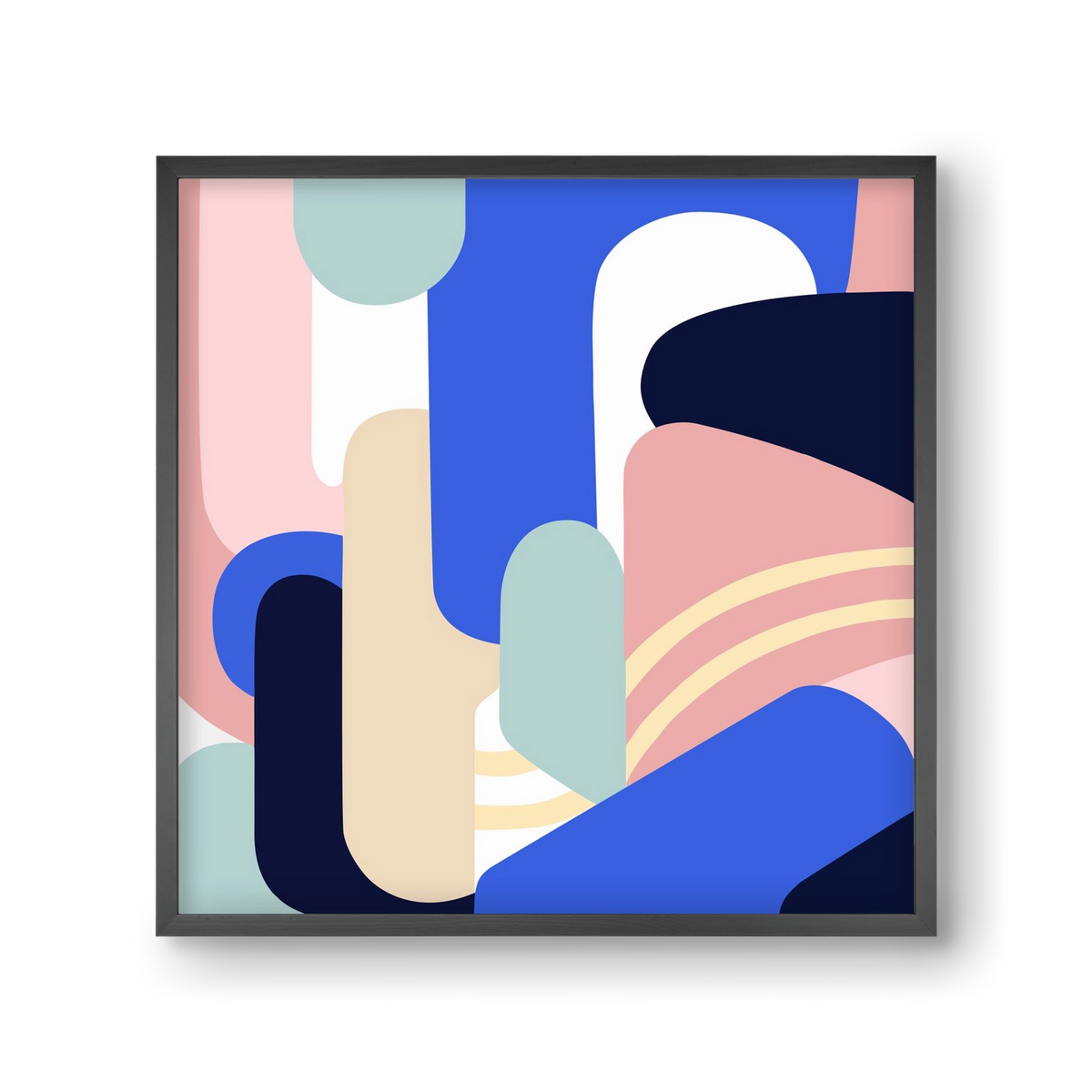 Someday mountains II., 30x30 cm (30x30 cm), Fekete keret