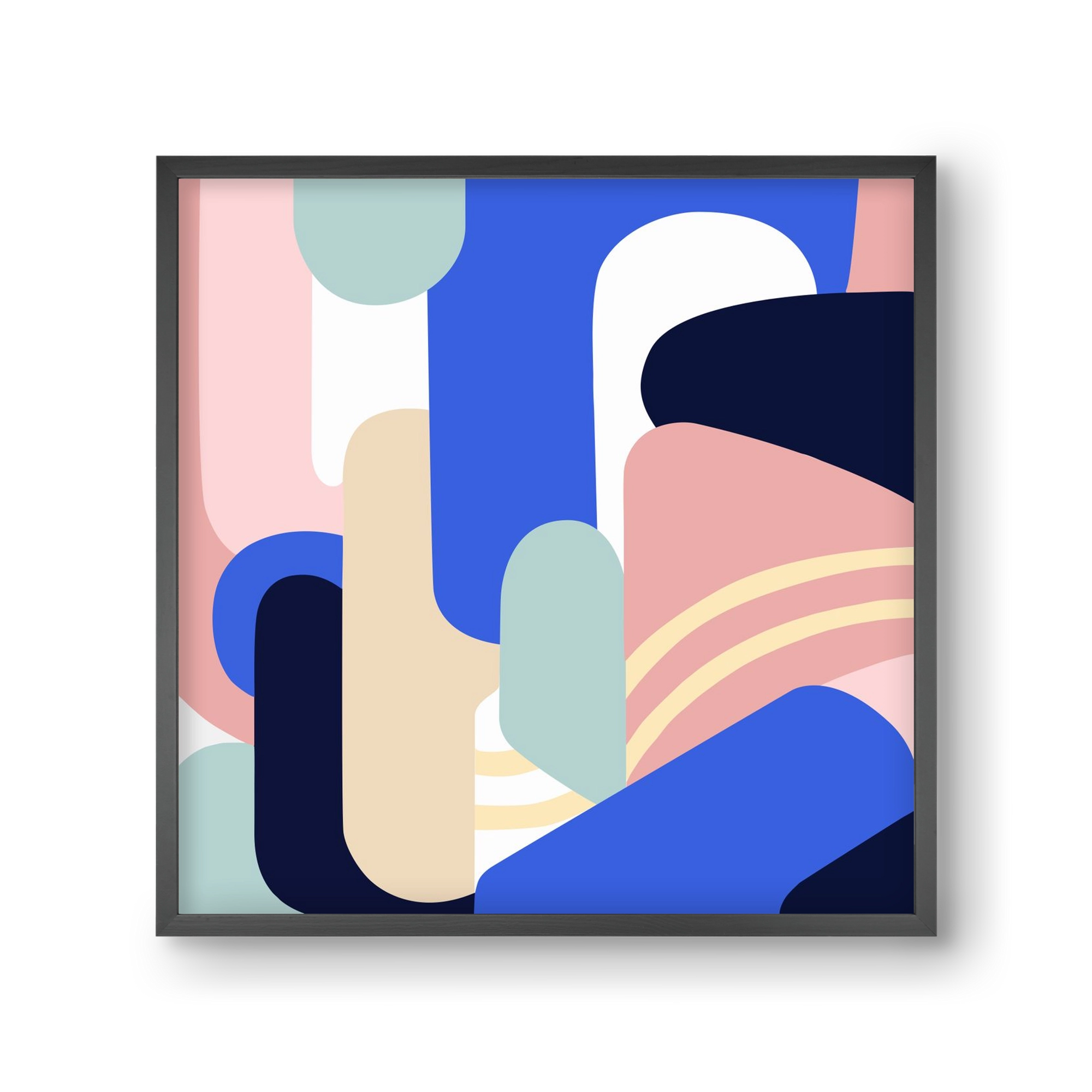 Someday mountains II., 30x30 cm (30x30 cm), Fekete keret