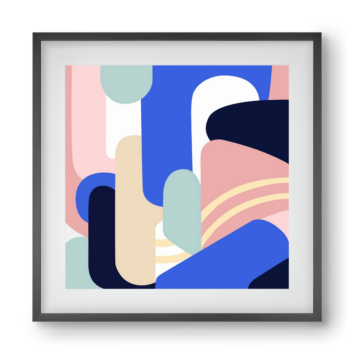 Someday mountains II., 40x40 cm (30x30 cm), Fekete keret, paszpartuval