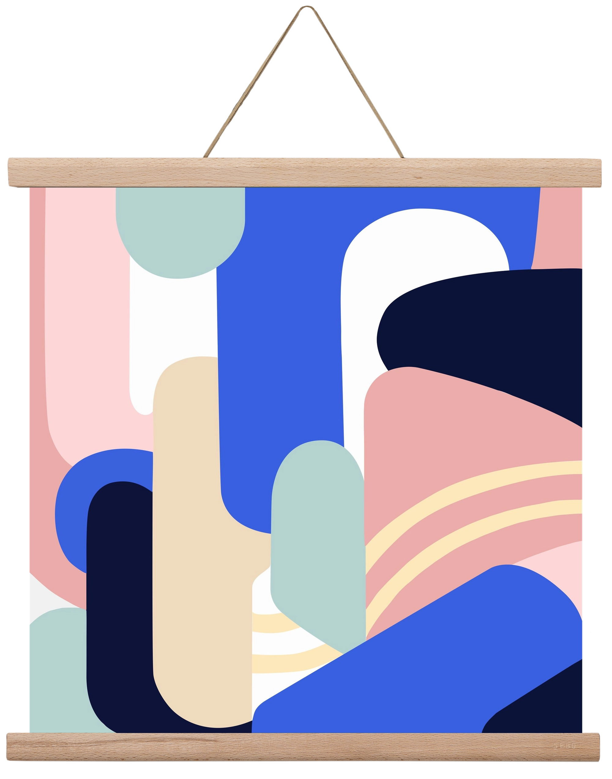 Someday mountains II., 40x40 cm (40x40 cm), Tölgy akasztó