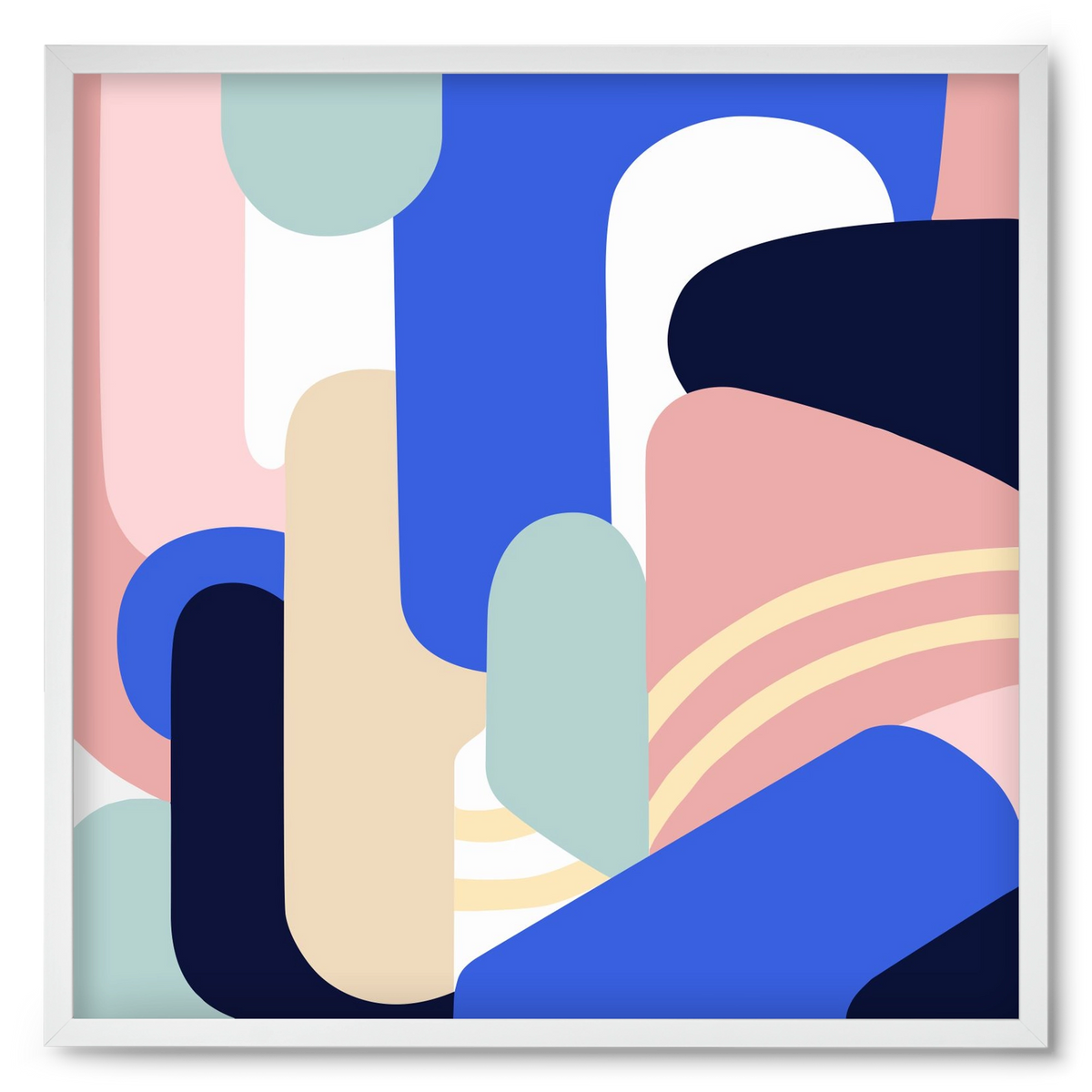 Someday mountains II., 50x50 cm (50x50 cm), Fehér keret