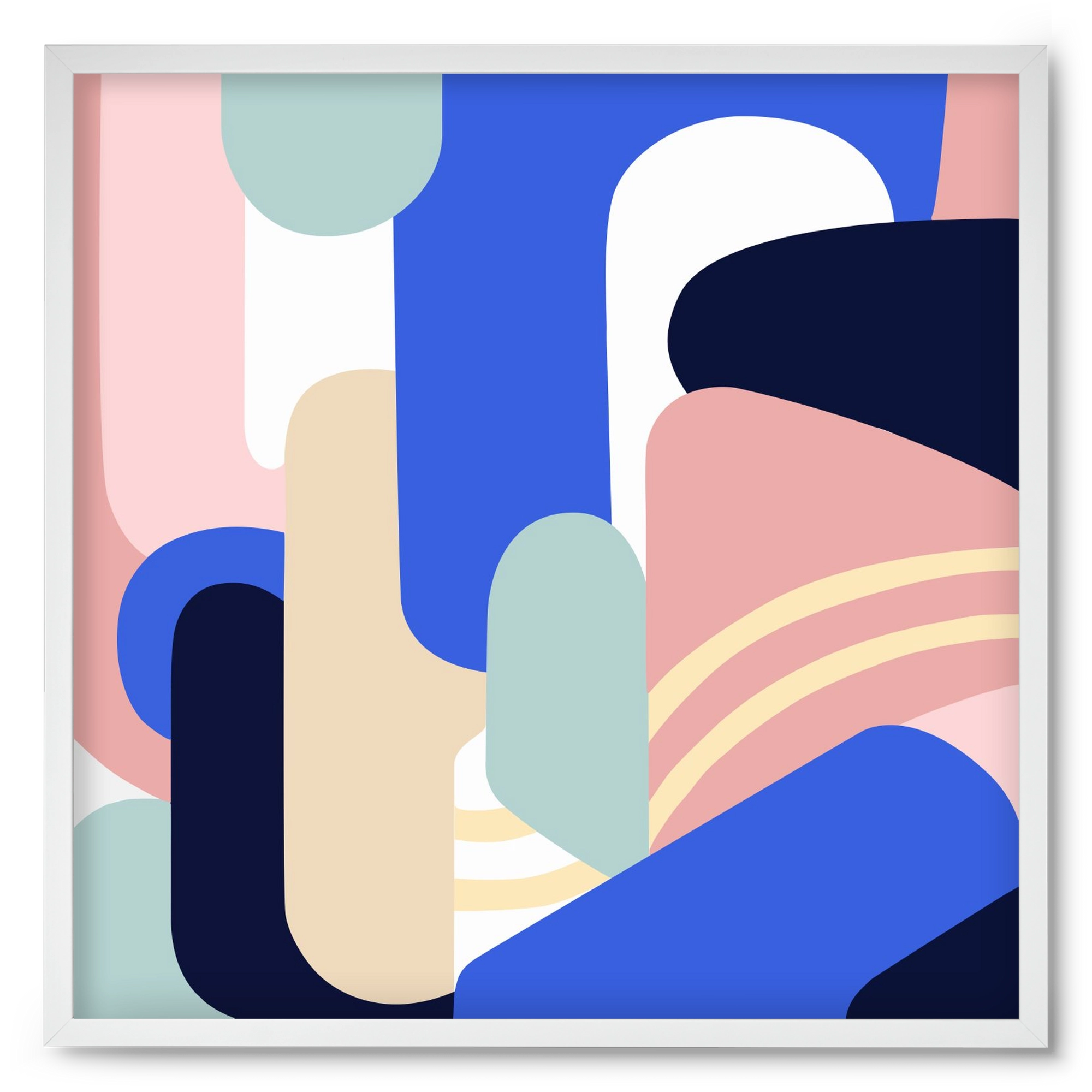 Someday mountains II., 50x50 cm (50x50 cm), Fehér keret